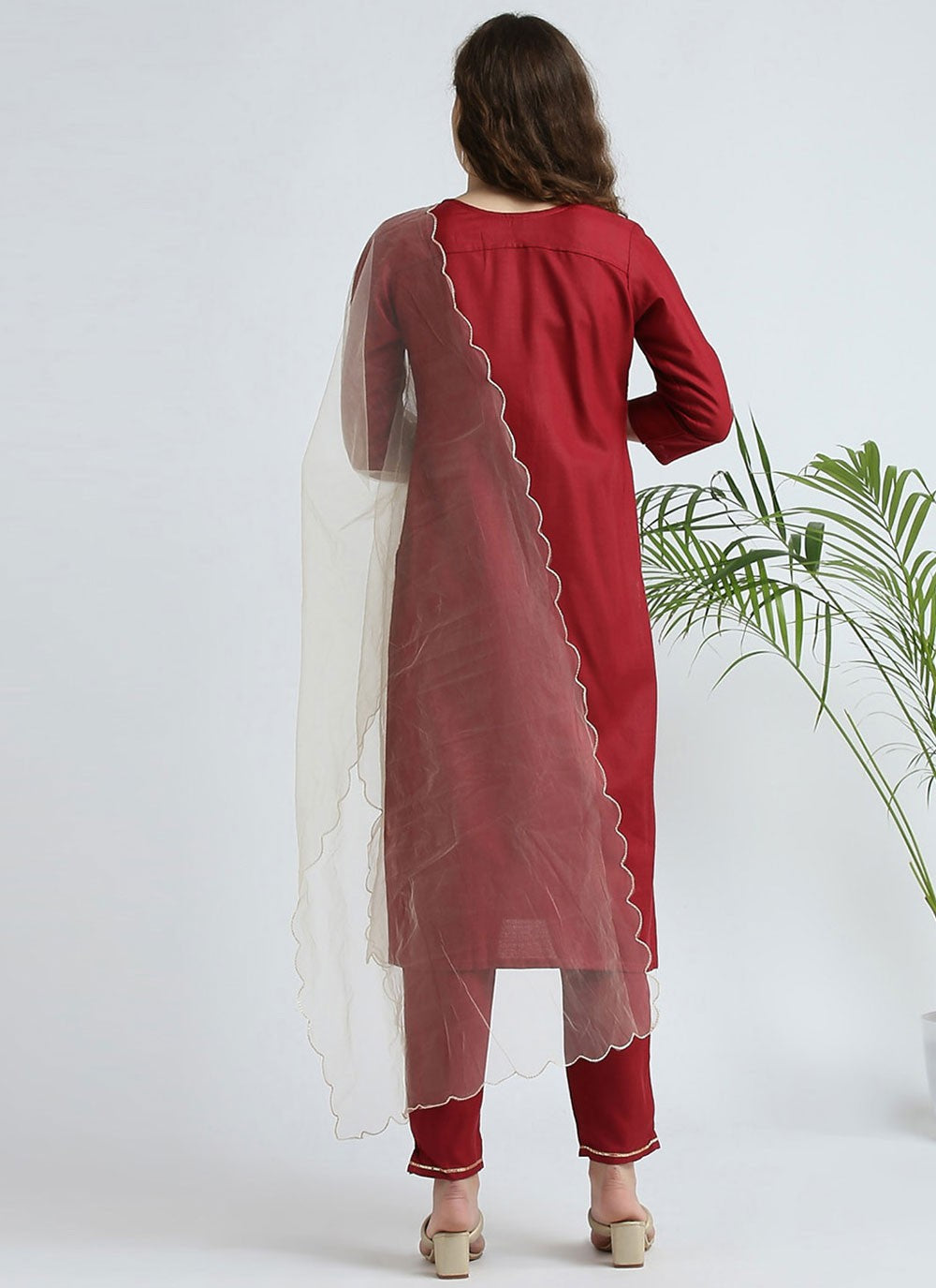 Embroidered Cotton Salwar Suit - T4615