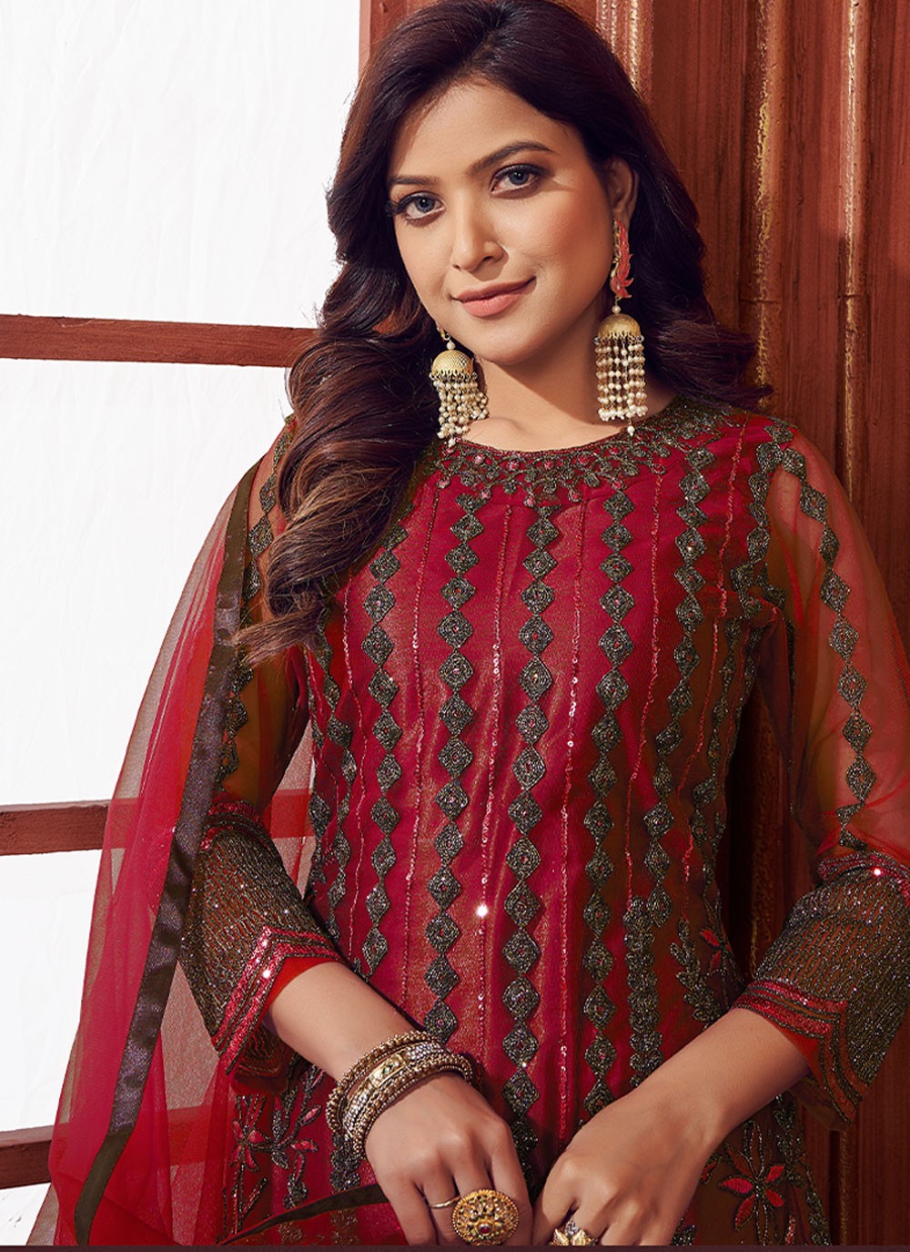 Net Salwar Suit - T710