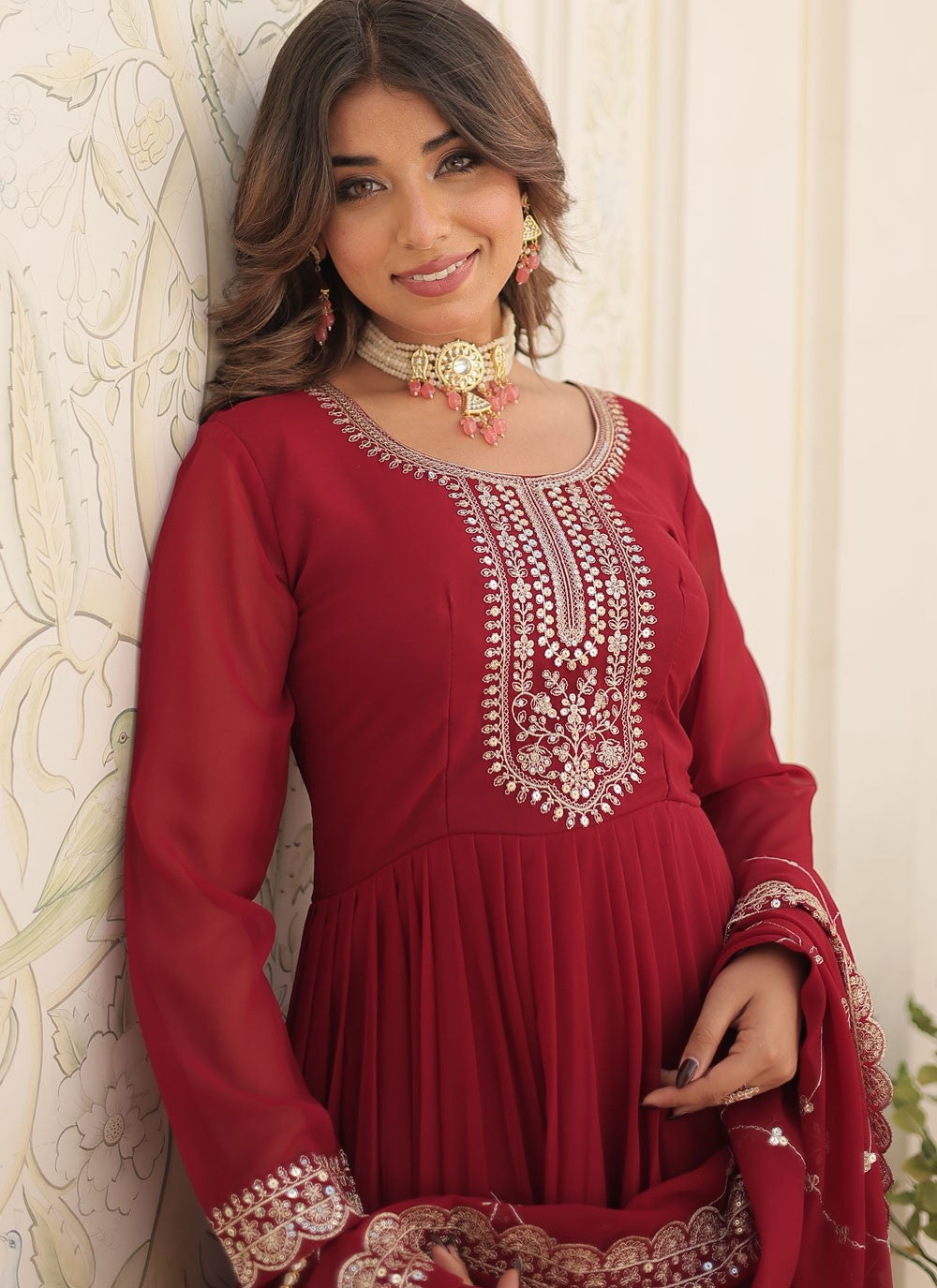 Faux Georgette Gown - G1416