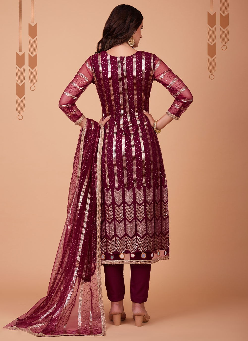 Net Salwar Suit - T928