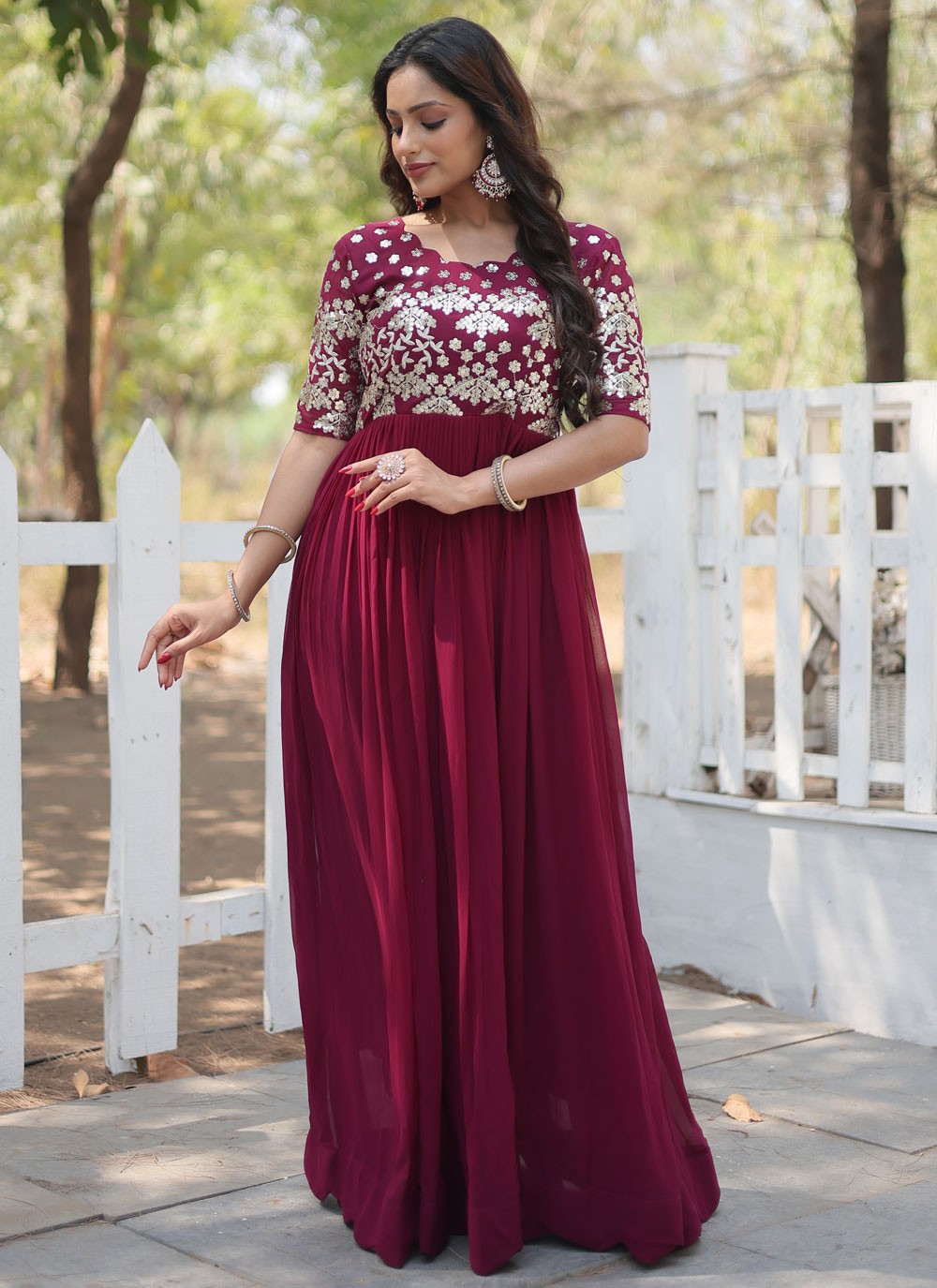 Faux Georgette Gown - G1518
