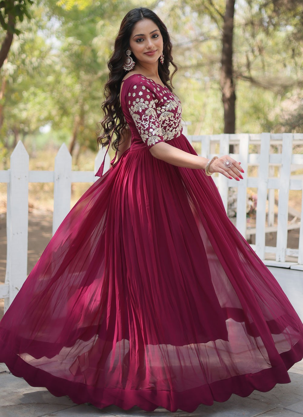 Faux Georgette Gown - G1518
