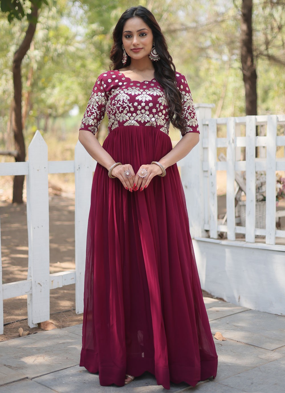 Faux Georgette Gown - G1518