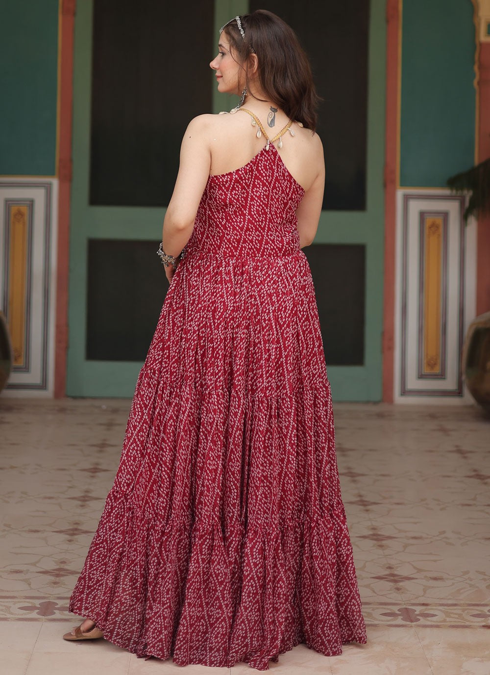 Faux Georgette Gown - G1543