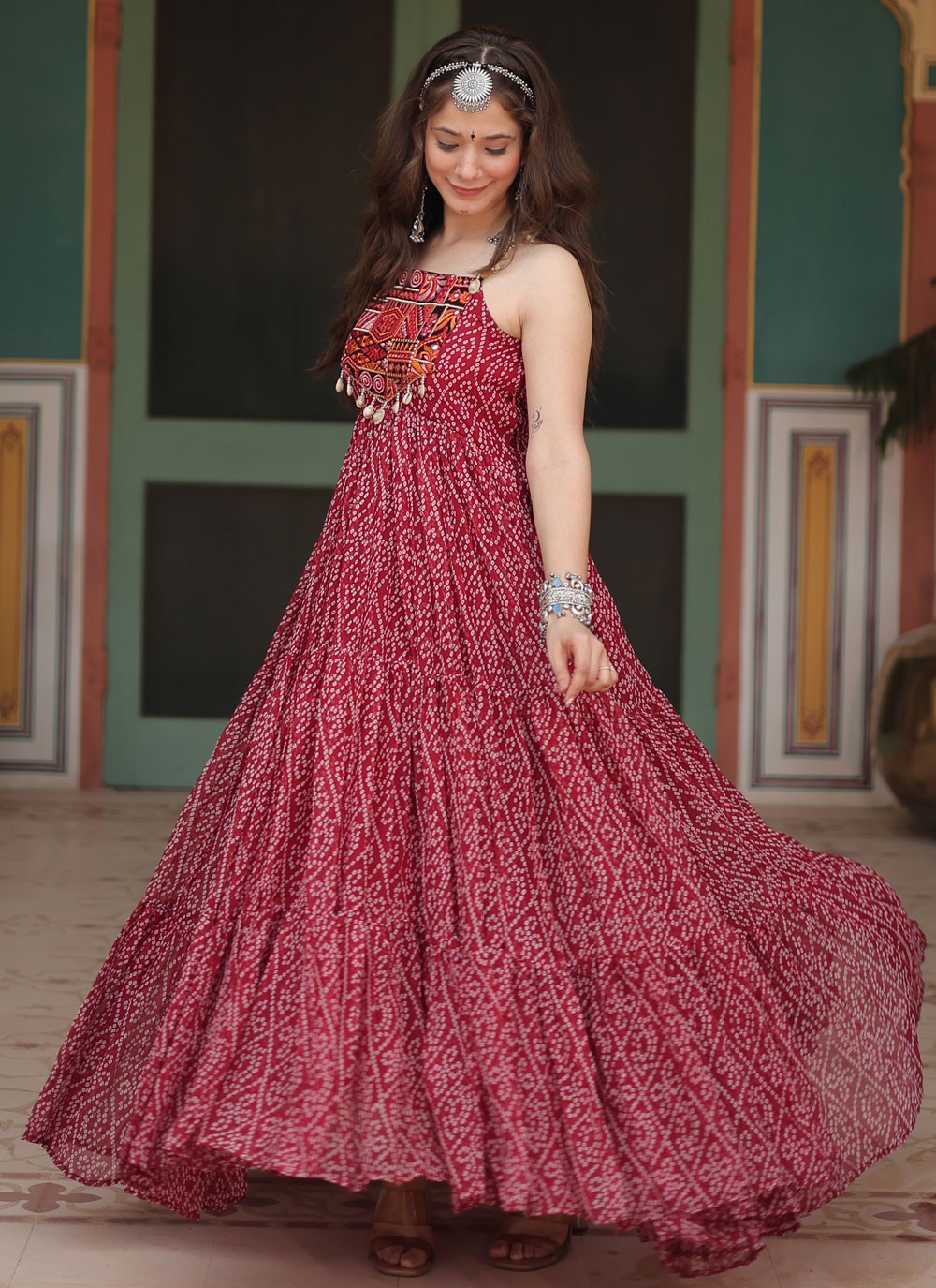 Faux Georgette Gown - G1543