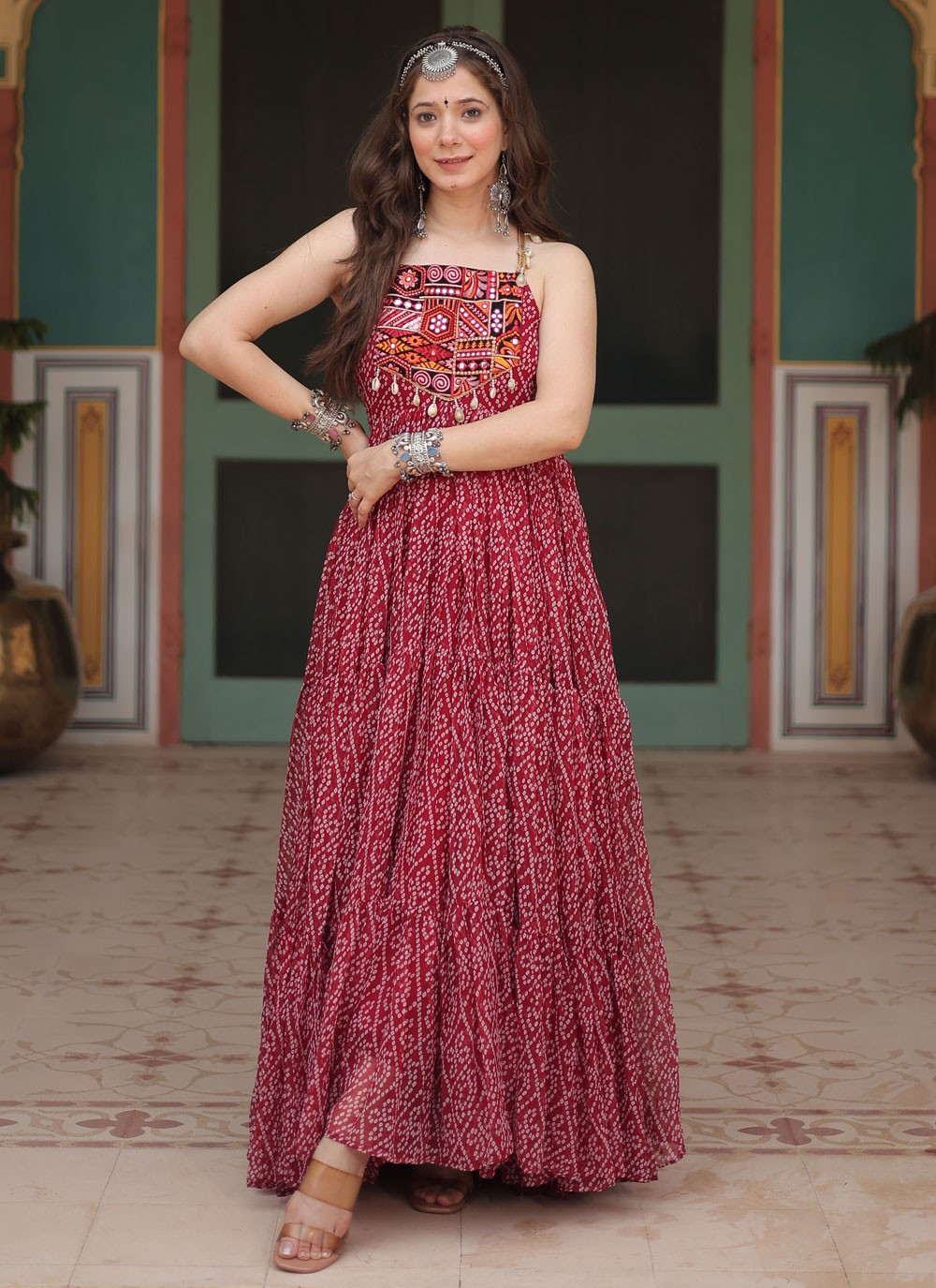 Faux Georgette Gown - G1543