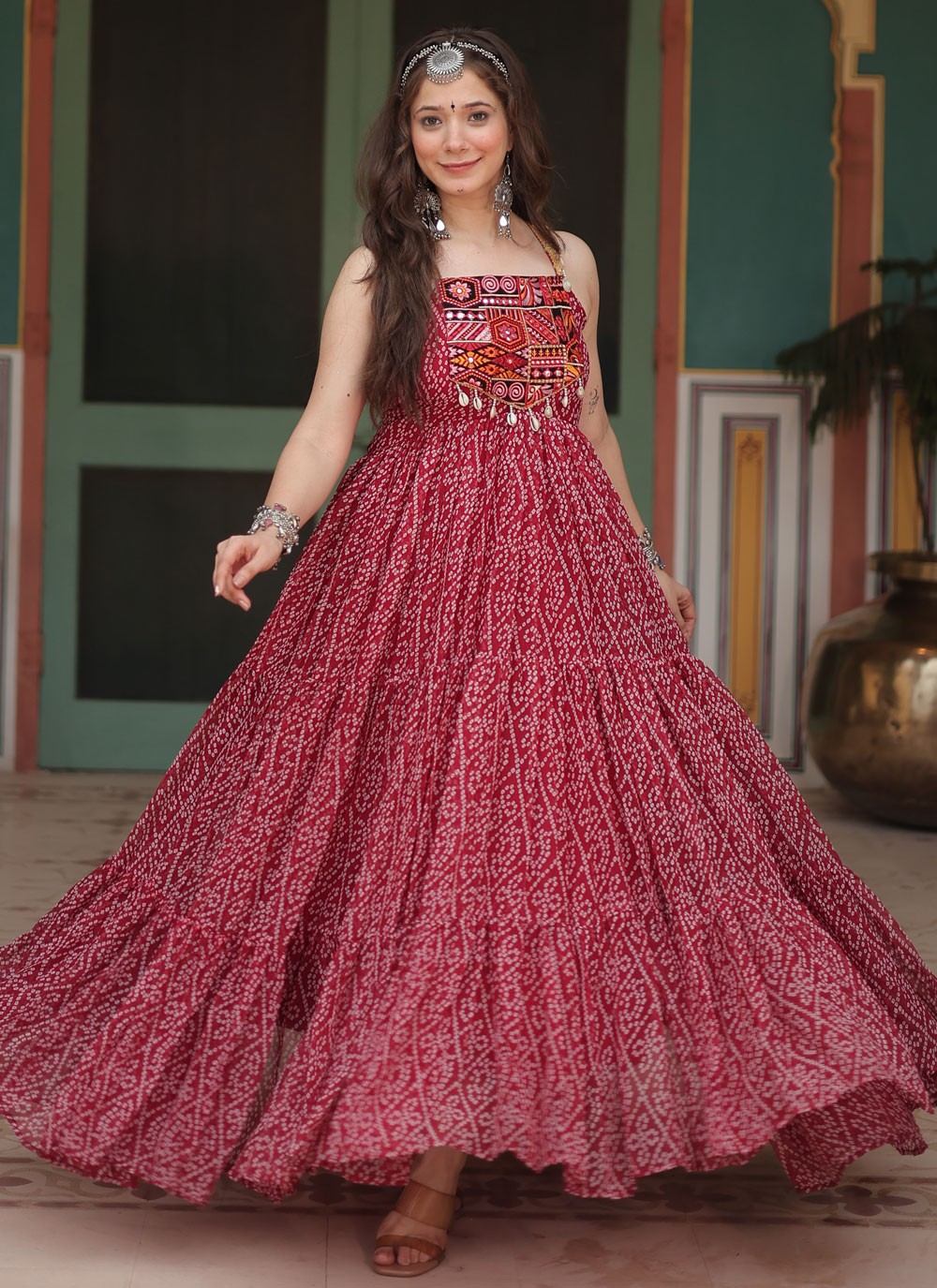 Faux Georgette Gown - G1543