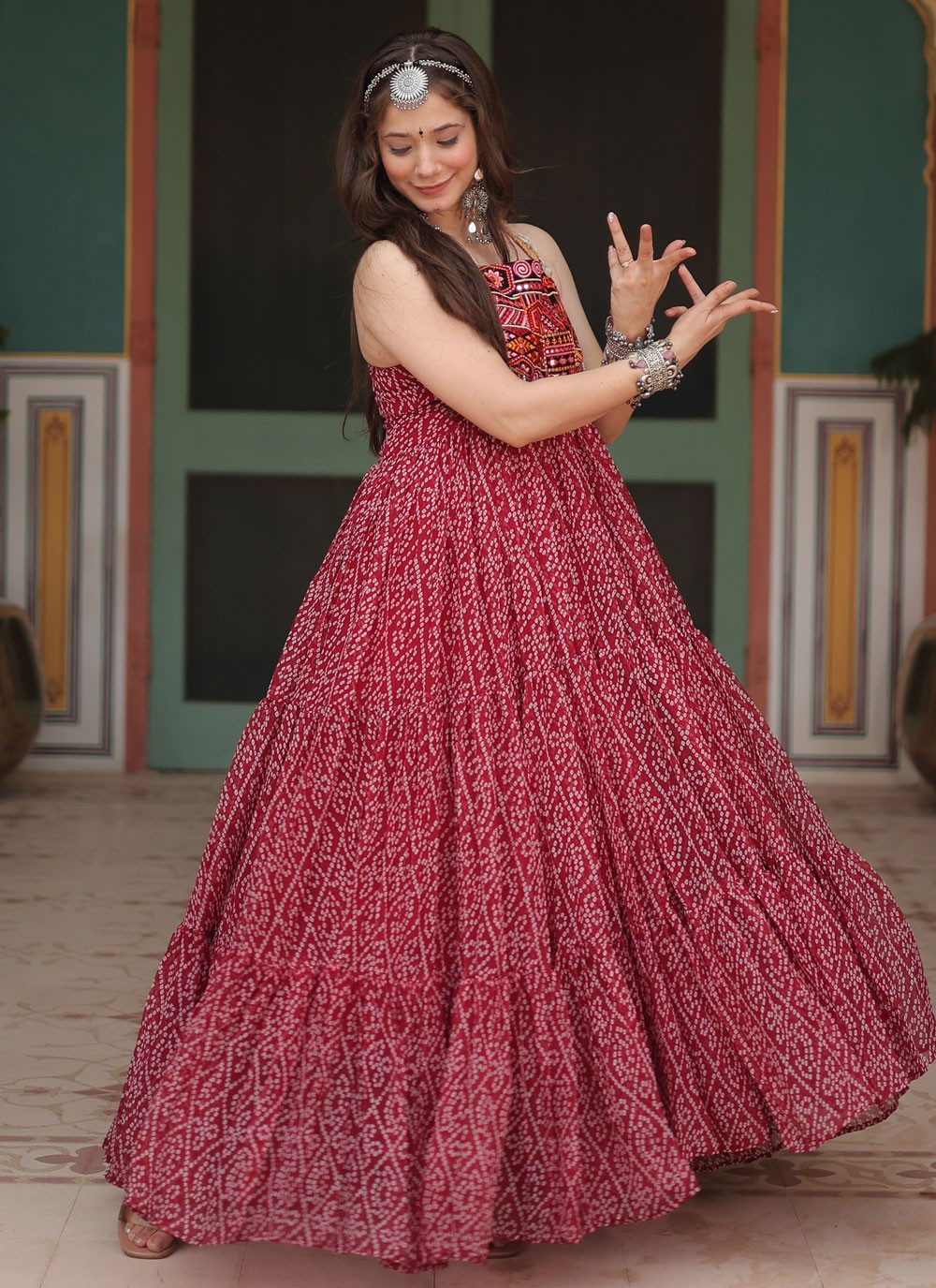 Faux Georgette Gown - G1543