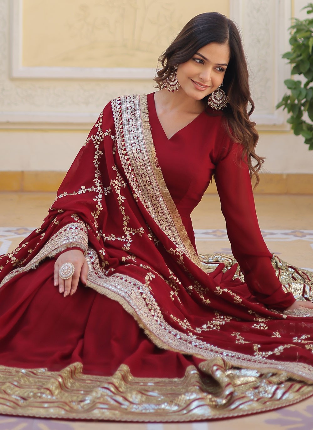 Faux Georgette Gown - G1316
