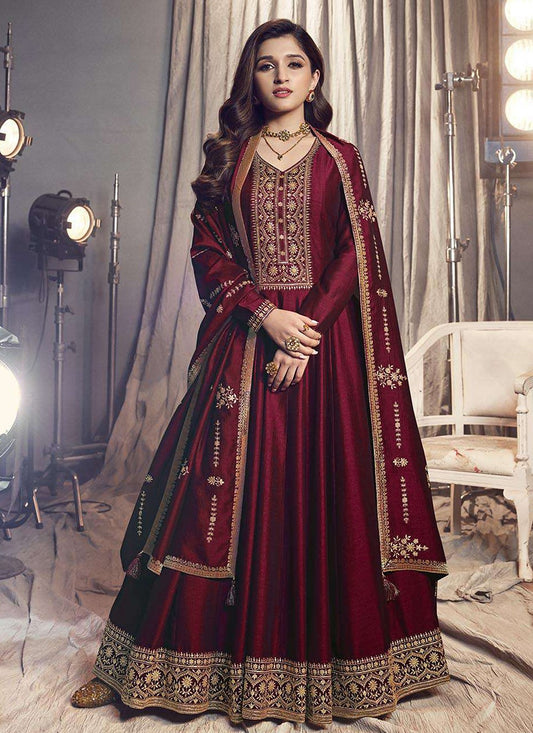 Silk Salwar Suit - T1084
