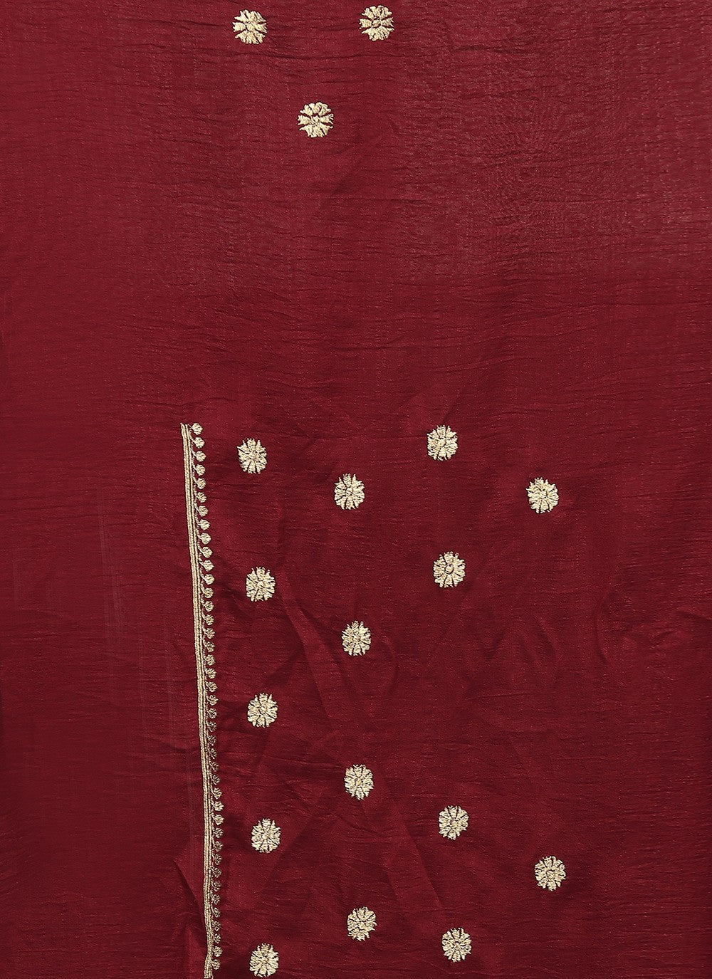 Traditional Embroidered Vichitra Silk Saree - S7737