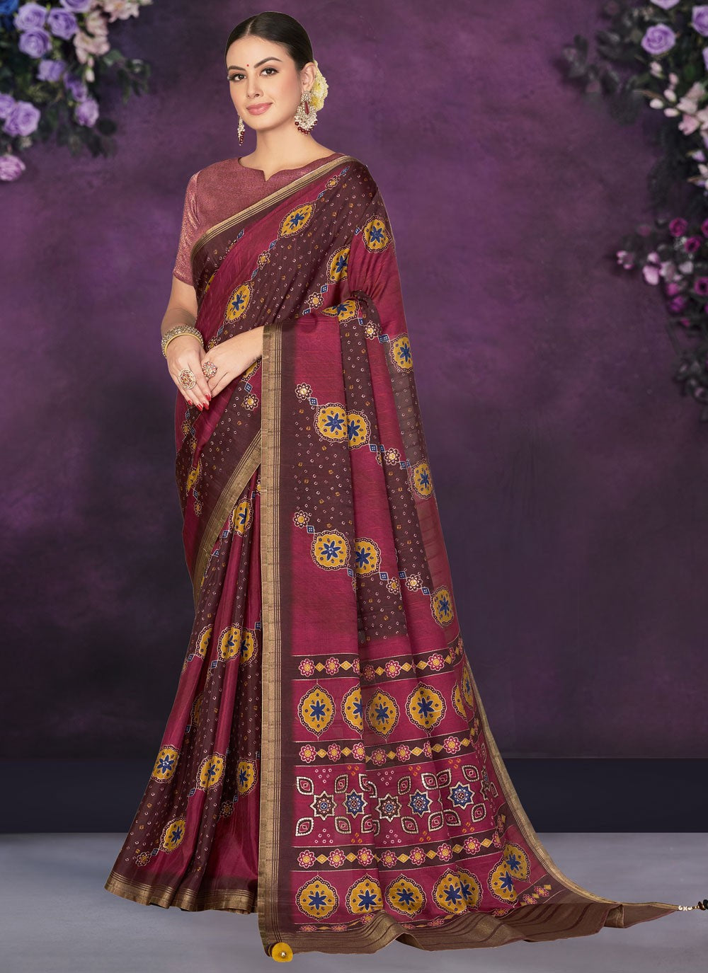 Classic Embroidered Tussar Silk Saree - S9296
