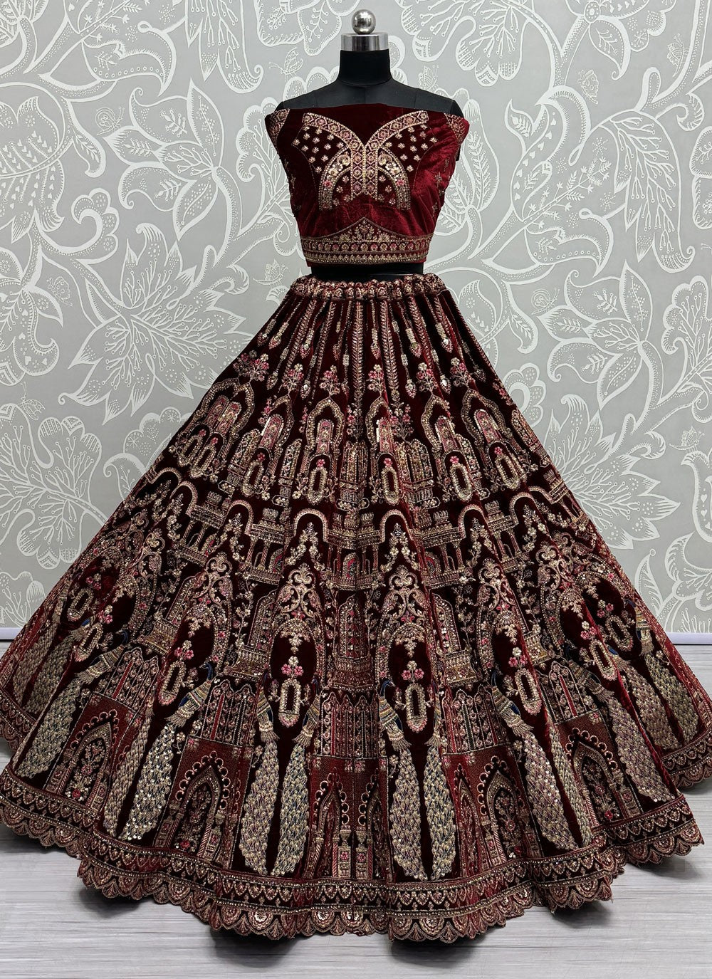 Diamond Velvet A - Line Lehenga - L2385