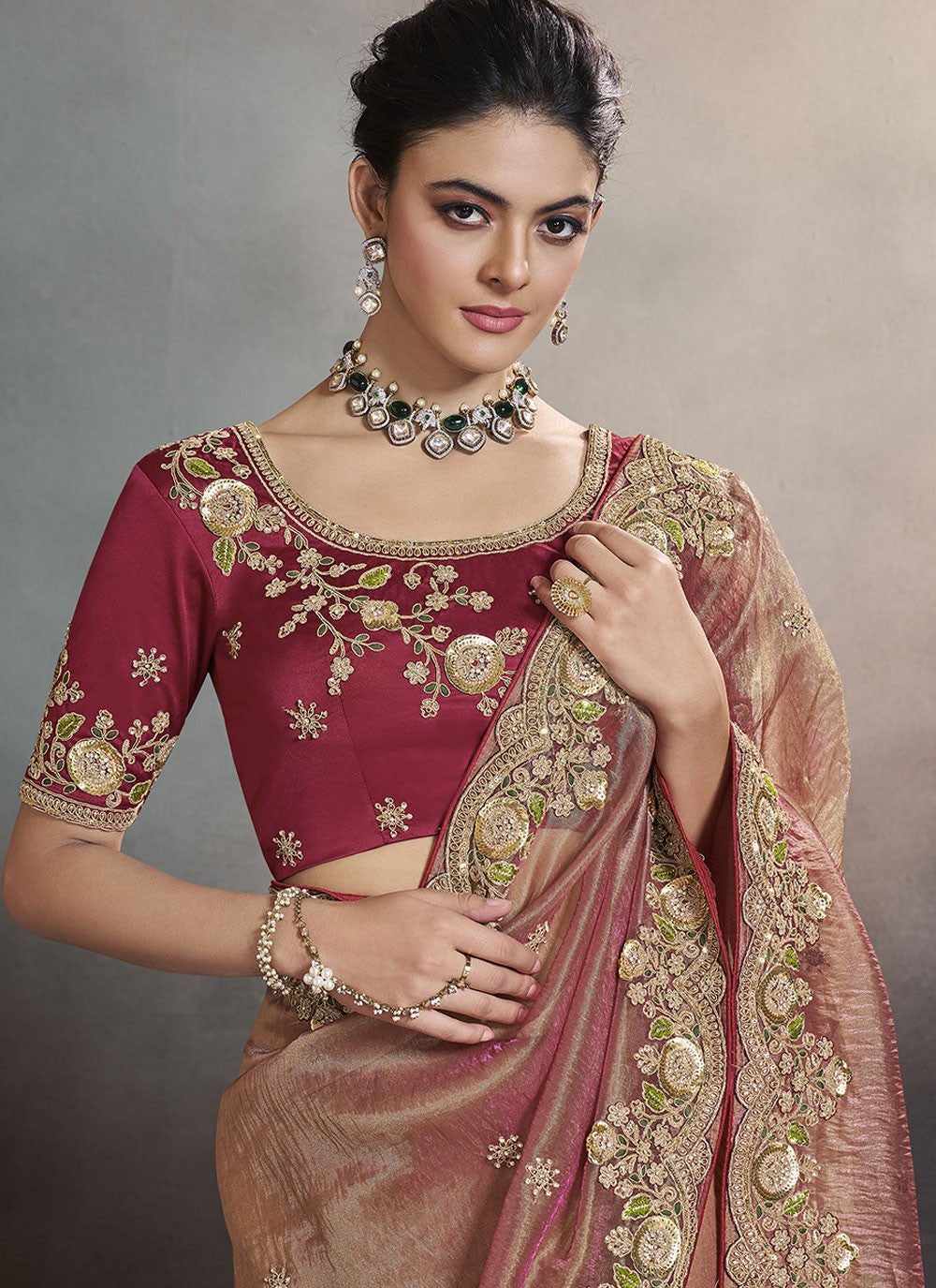 Cord Crush Mauve Trendy Saree S15241