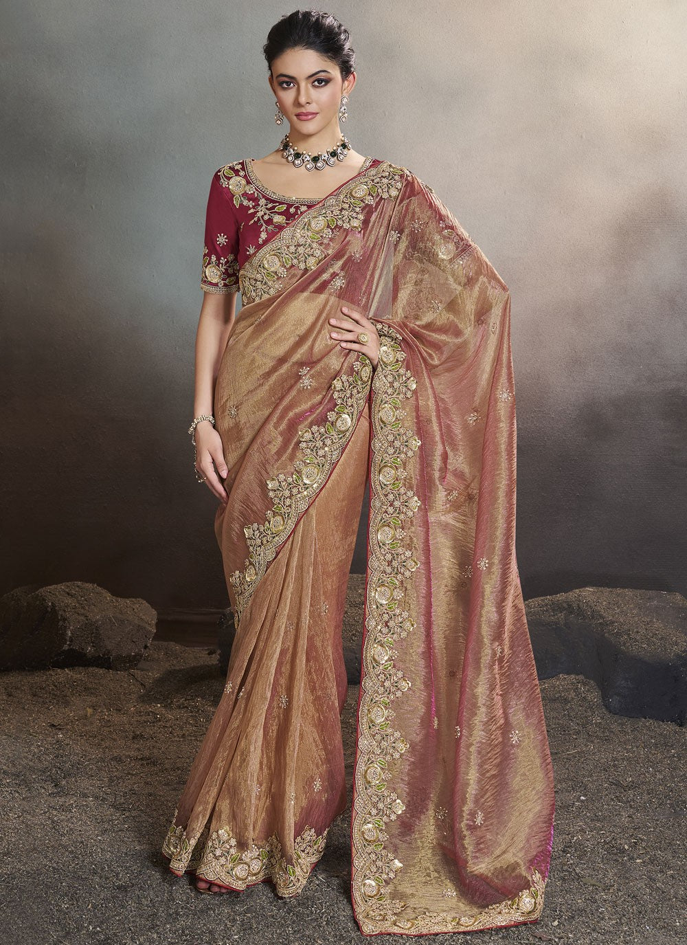 Cord Crush Mauve Trendy Saree S15241