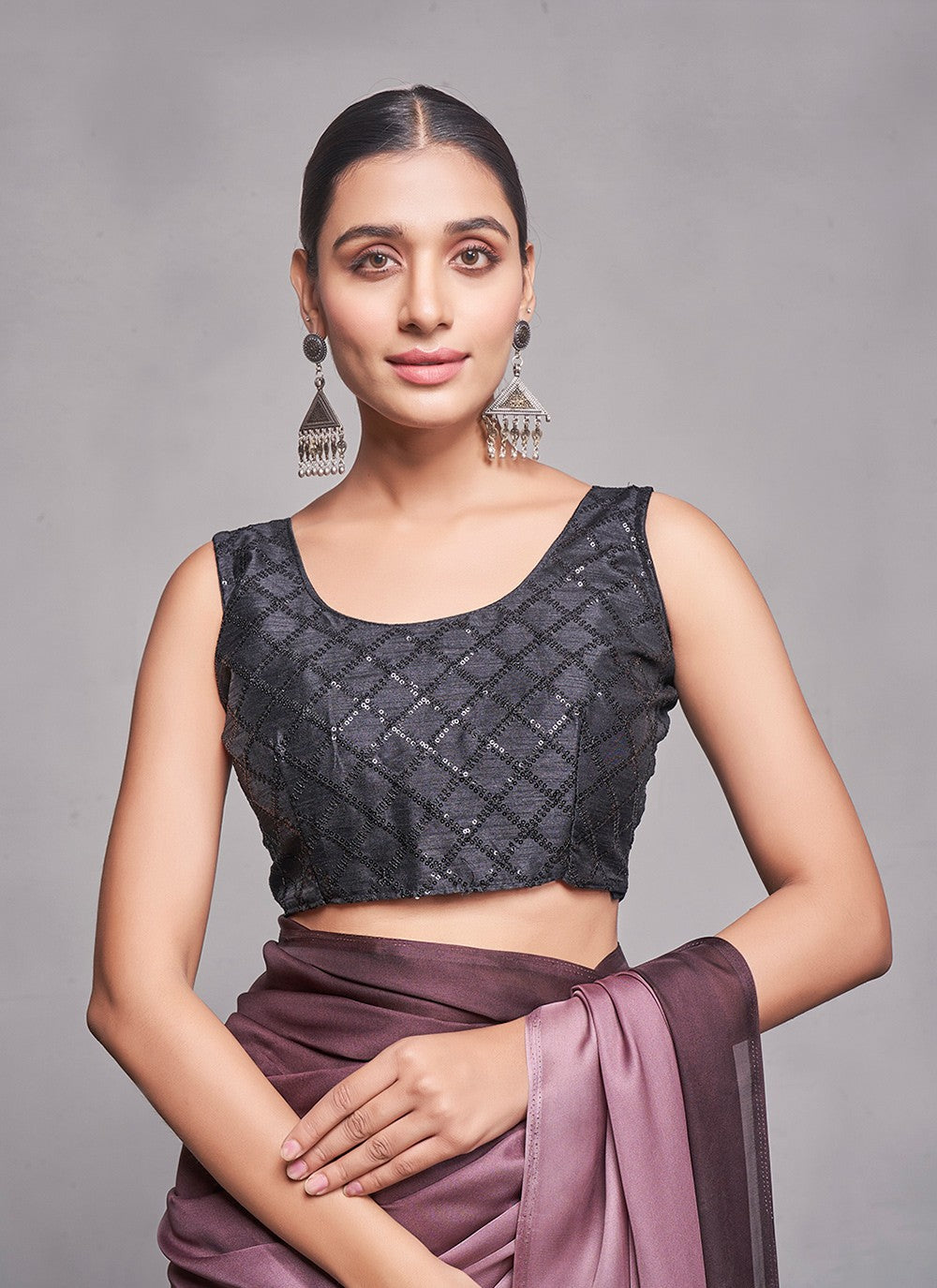 Classic Plain Rangoli Saree - S4784