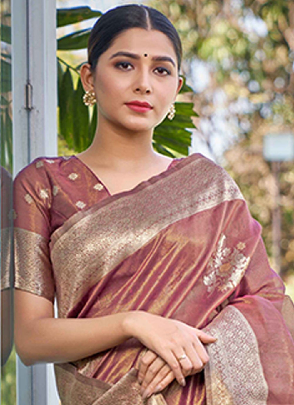 Classic Woven Shimmer, Silk Saree - S7041