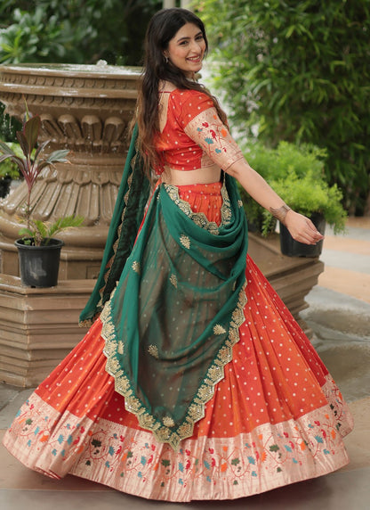 Meena Jacquard A - Line Lehenga - L2586
