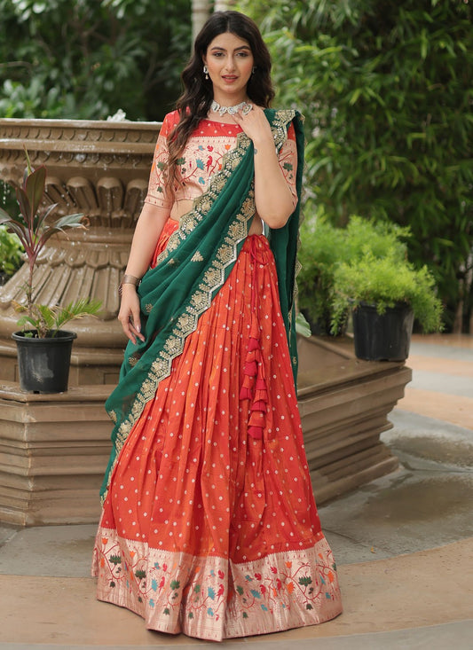 Meena Jacquard A - Line Lehenga - L2586
