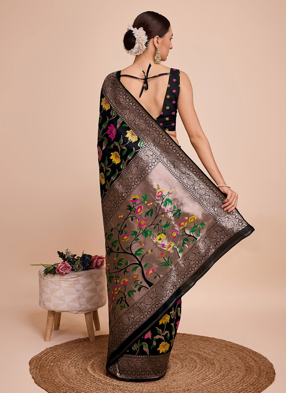 Classic Meenakari Paithni, Silk Saree - S6771