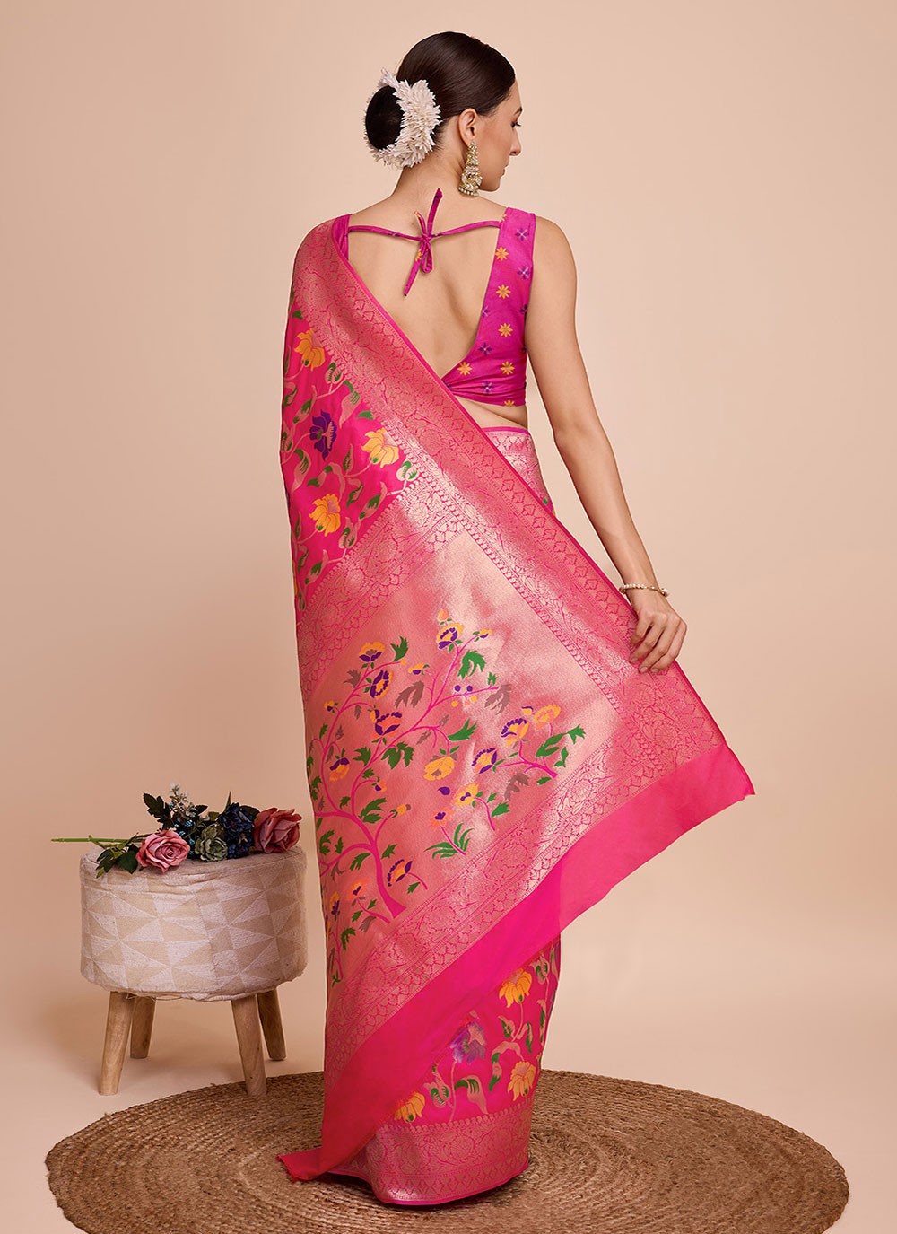 Classic Meenakari Paithni, Silk Saree - S6771