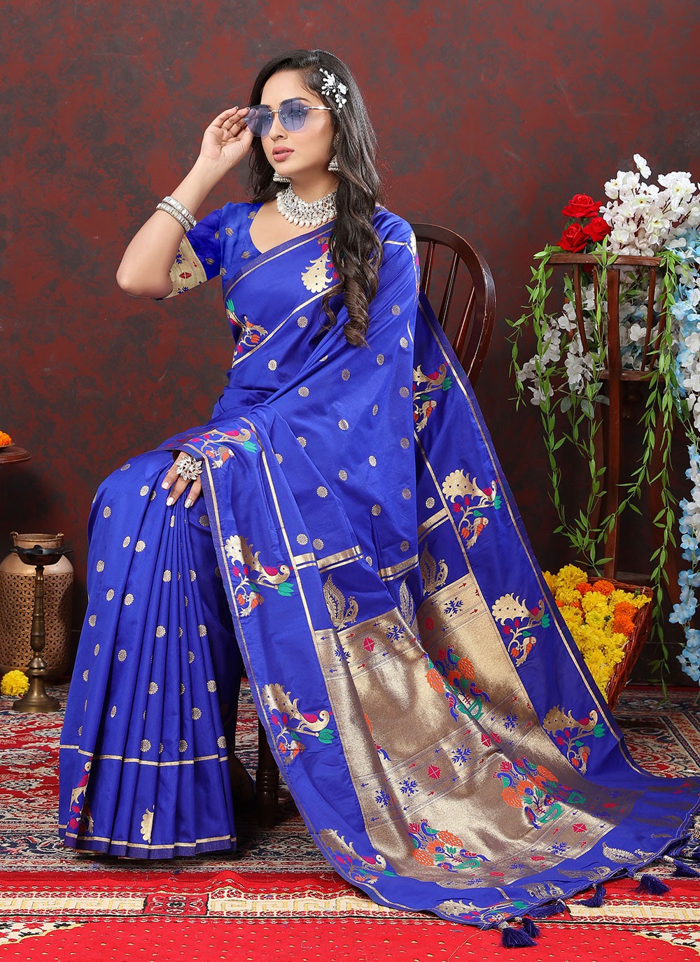 Trendy Meenakari Silk Saree - S4722