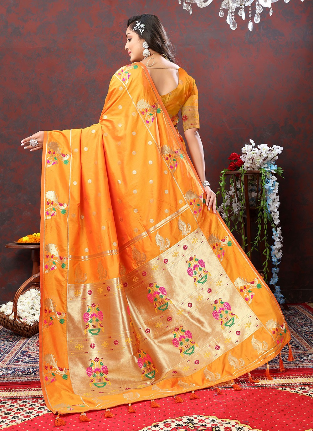 Trendy Meenakari Silk Saree - S4722