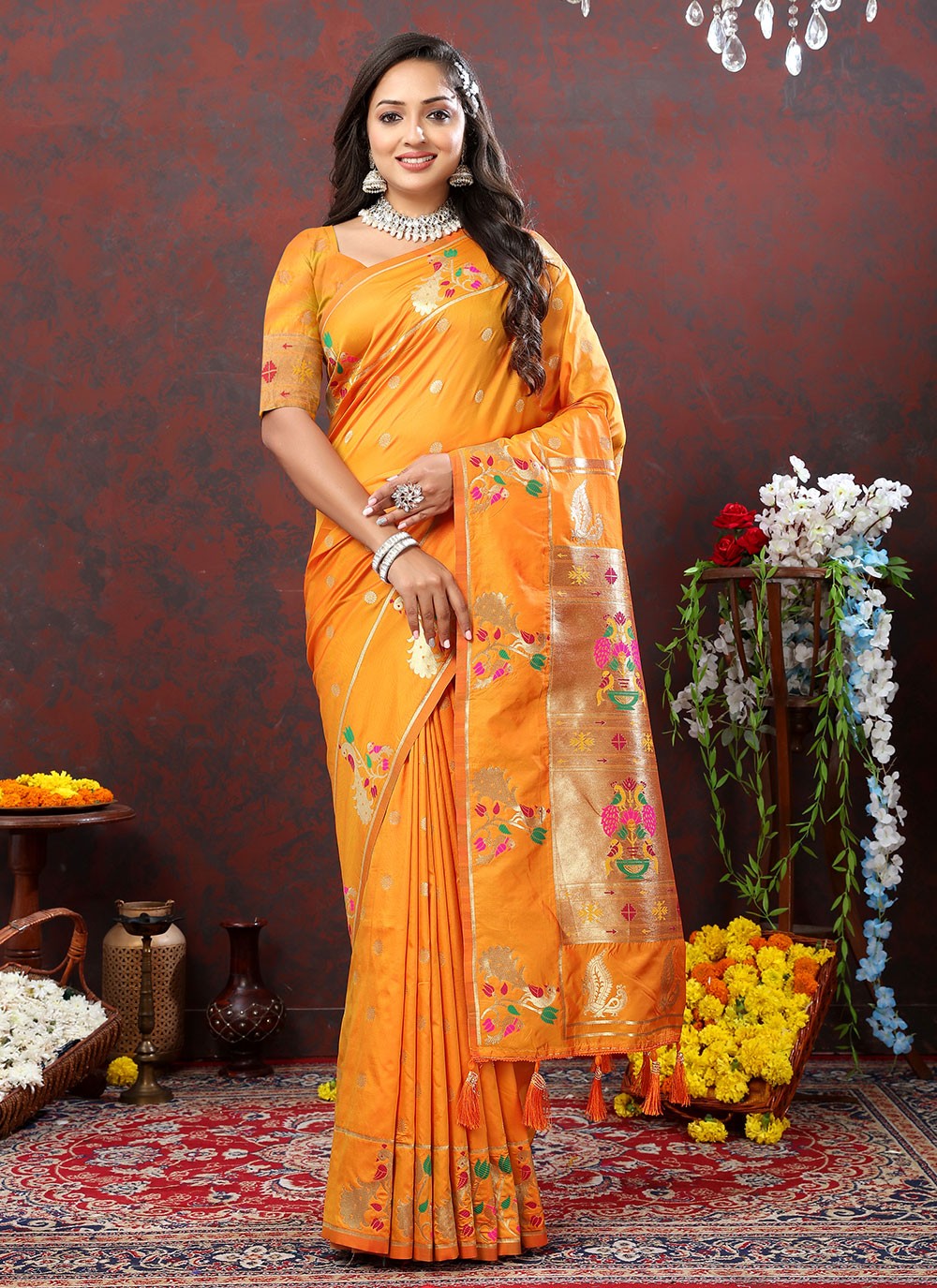 Trendy Meenakari Silk Saree - S4722