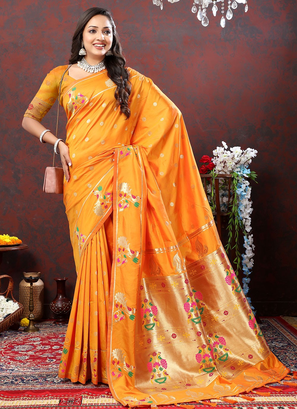 Trendy Meenakari Silk Saree - S4722