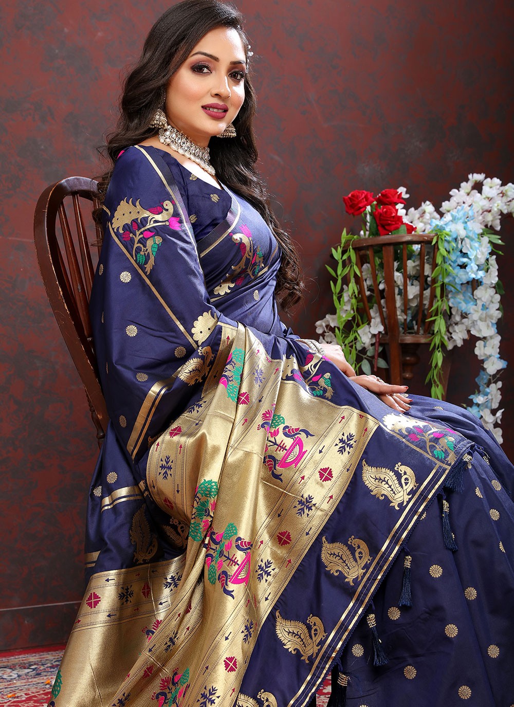 Trendy Meenakari Silk Saree - S4722
