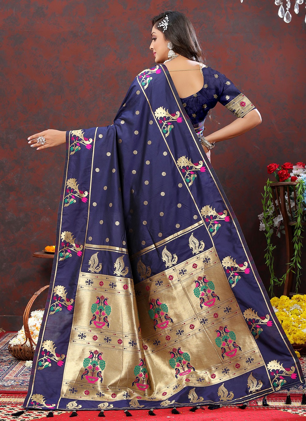 Trendy Meenakari Silk Saree - S4722