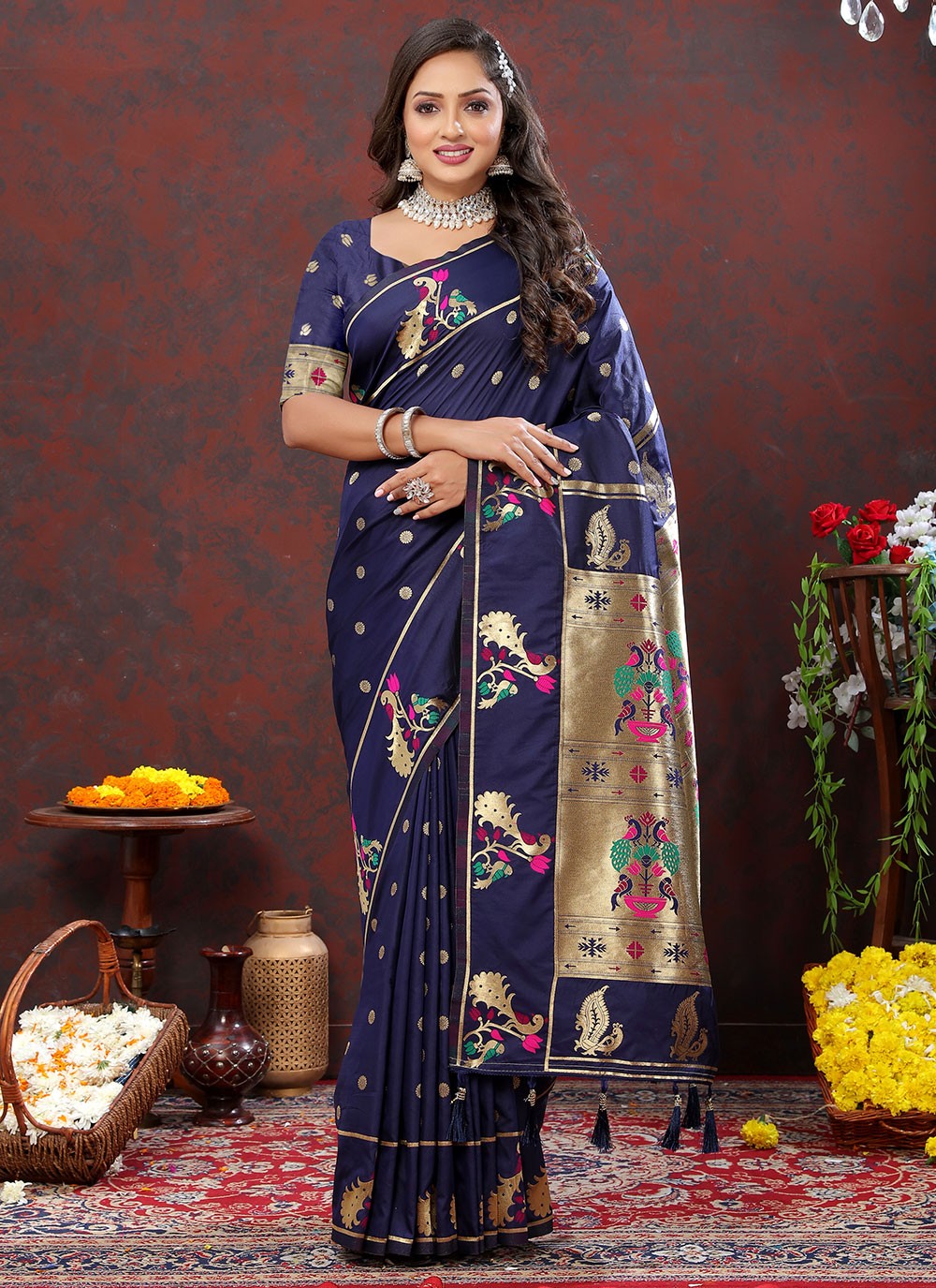 Trendy Meenakari Silk Saree - S4722