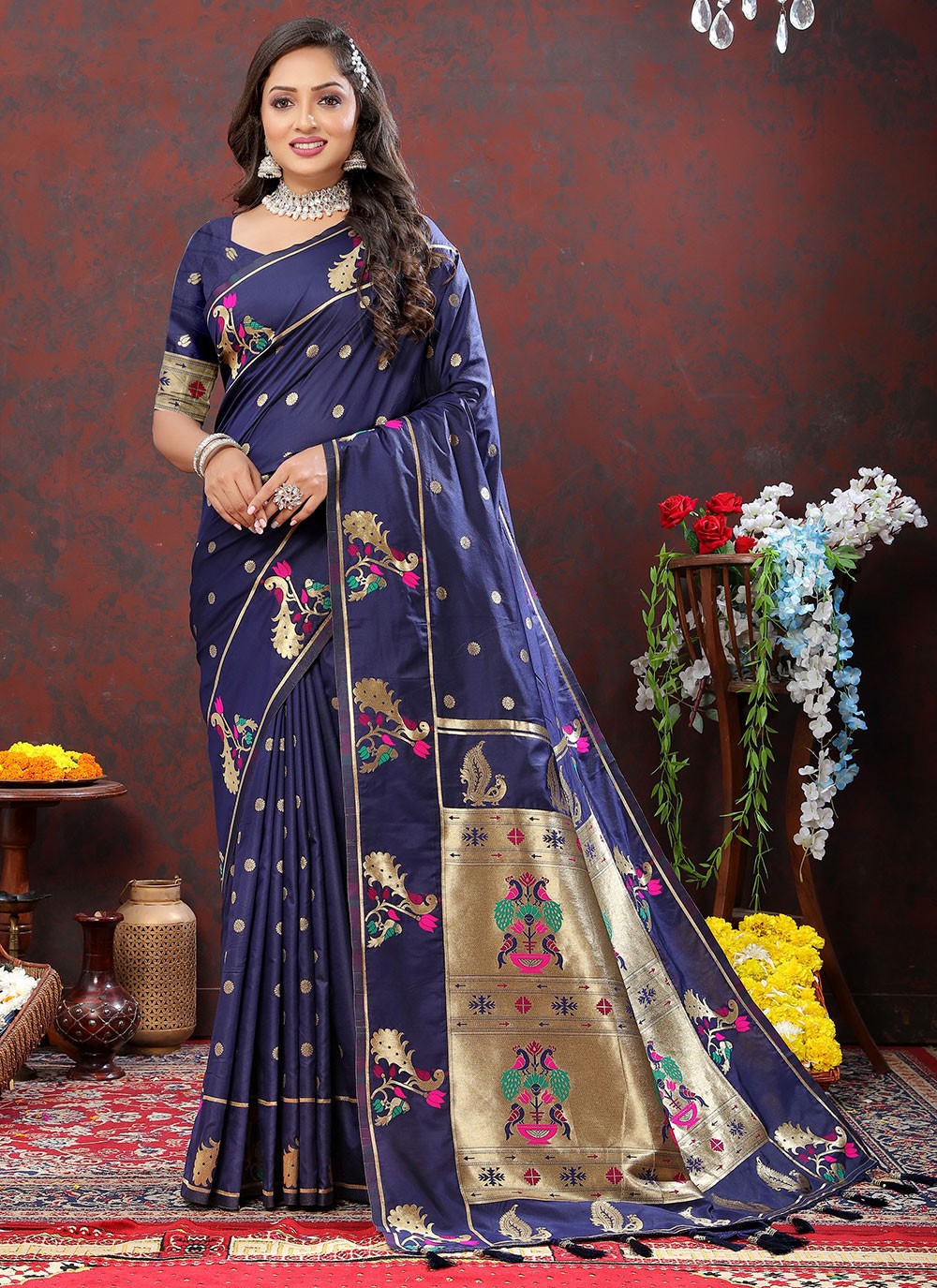 Trendy Meenakari Silk Saree - S4722