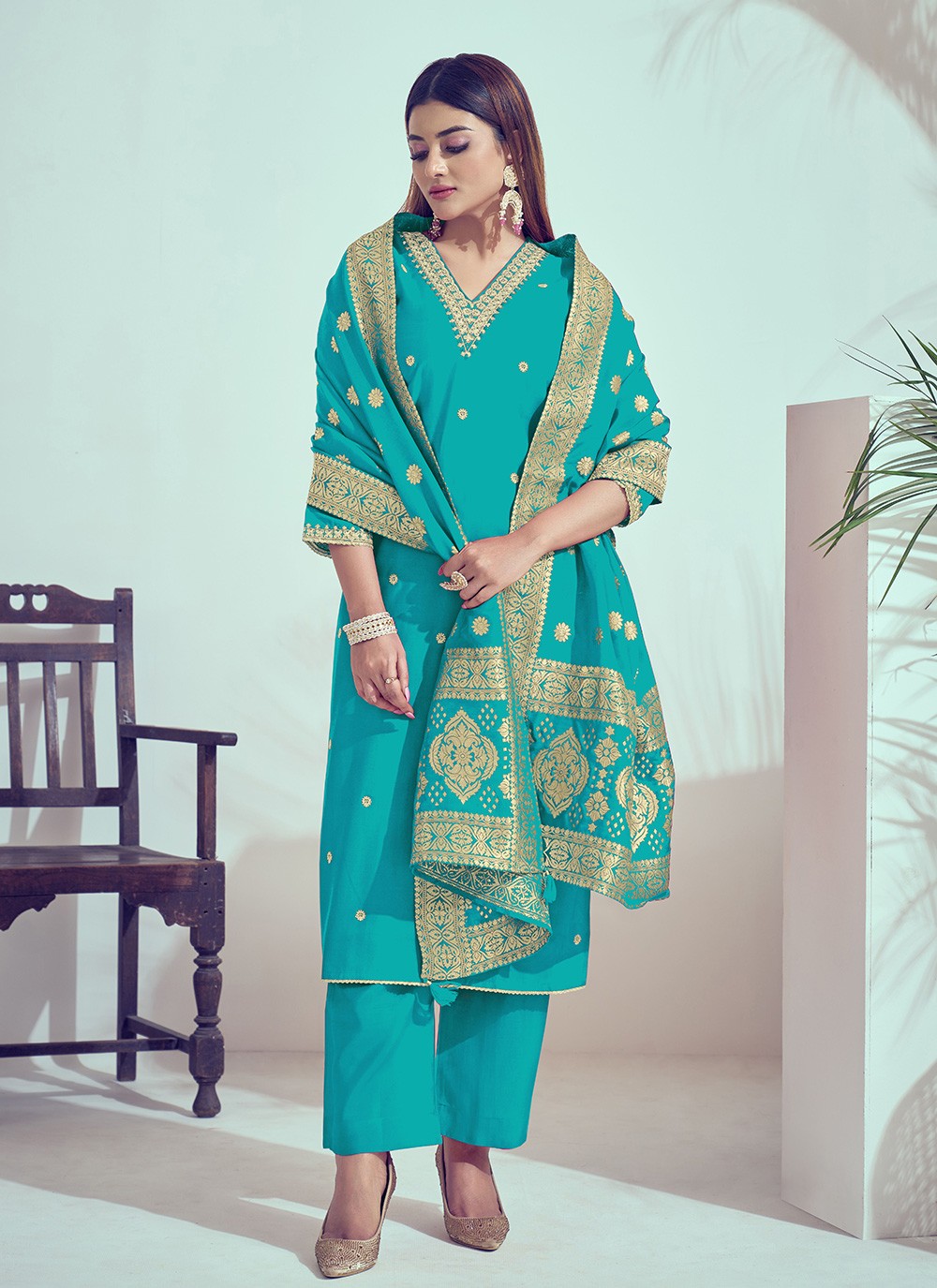 Cord Silk Salwar Suit - T4664