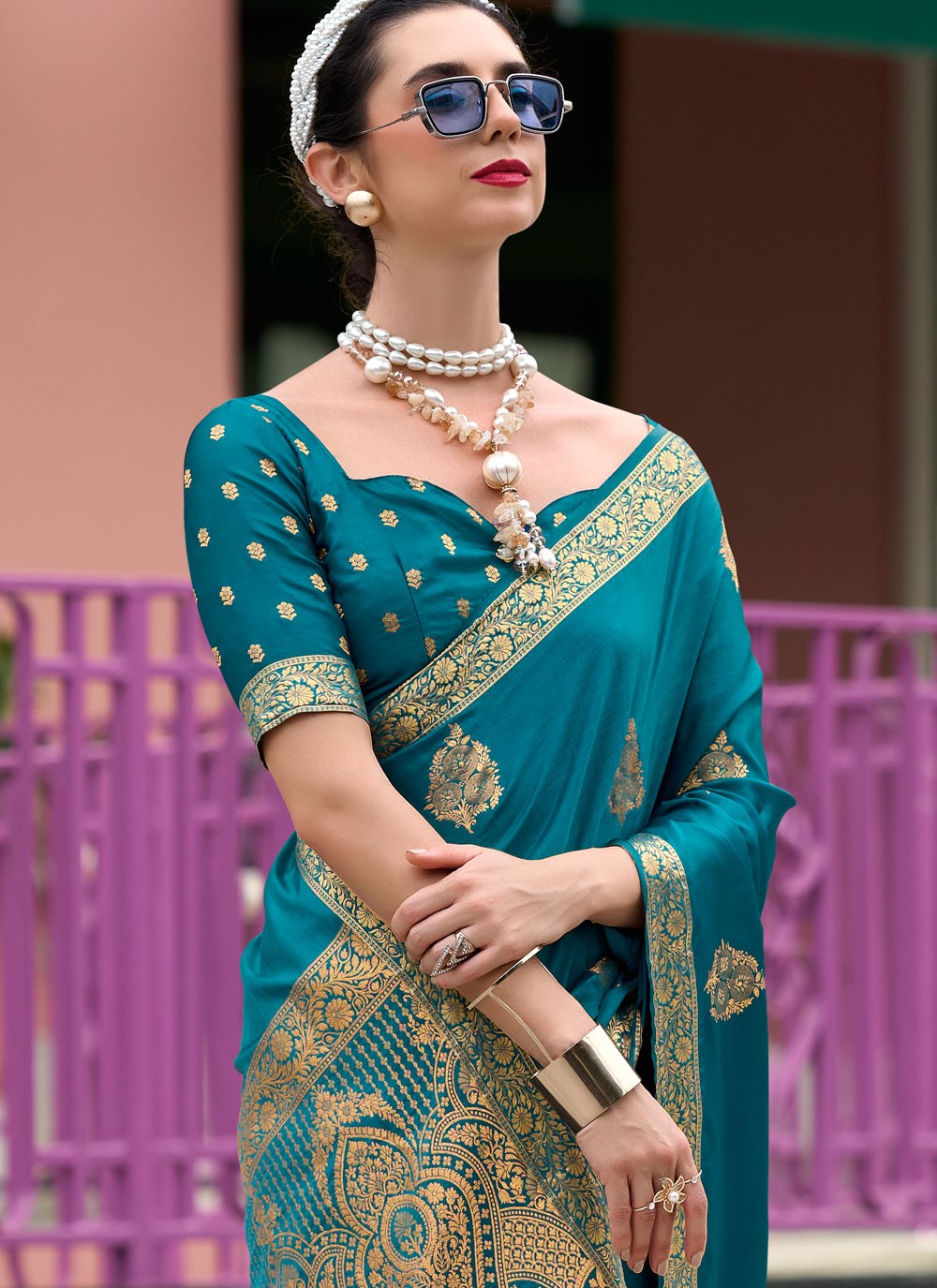 Classic Weaving Zari Satin Saree - S7754