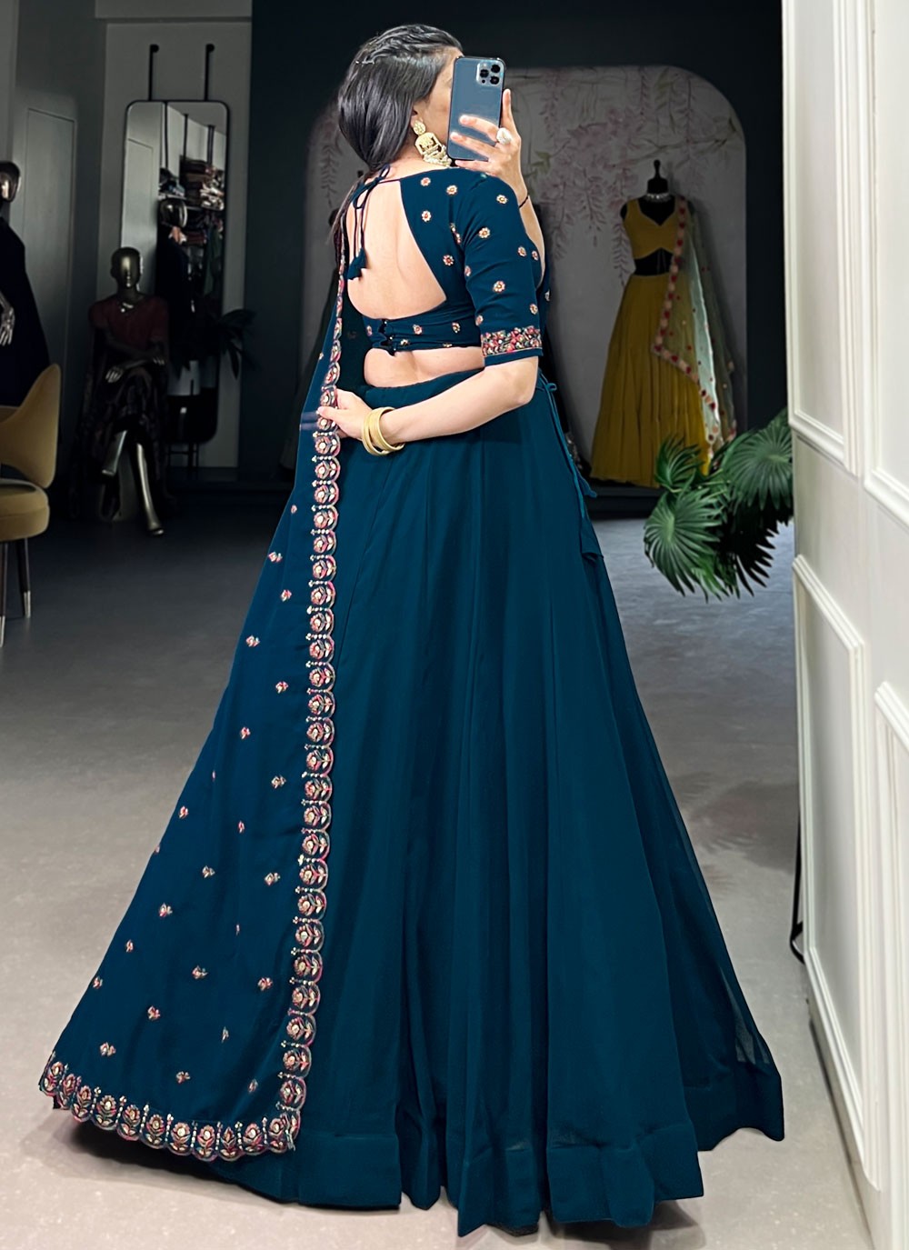 Georgette Reception A - Line Lehenga L3621