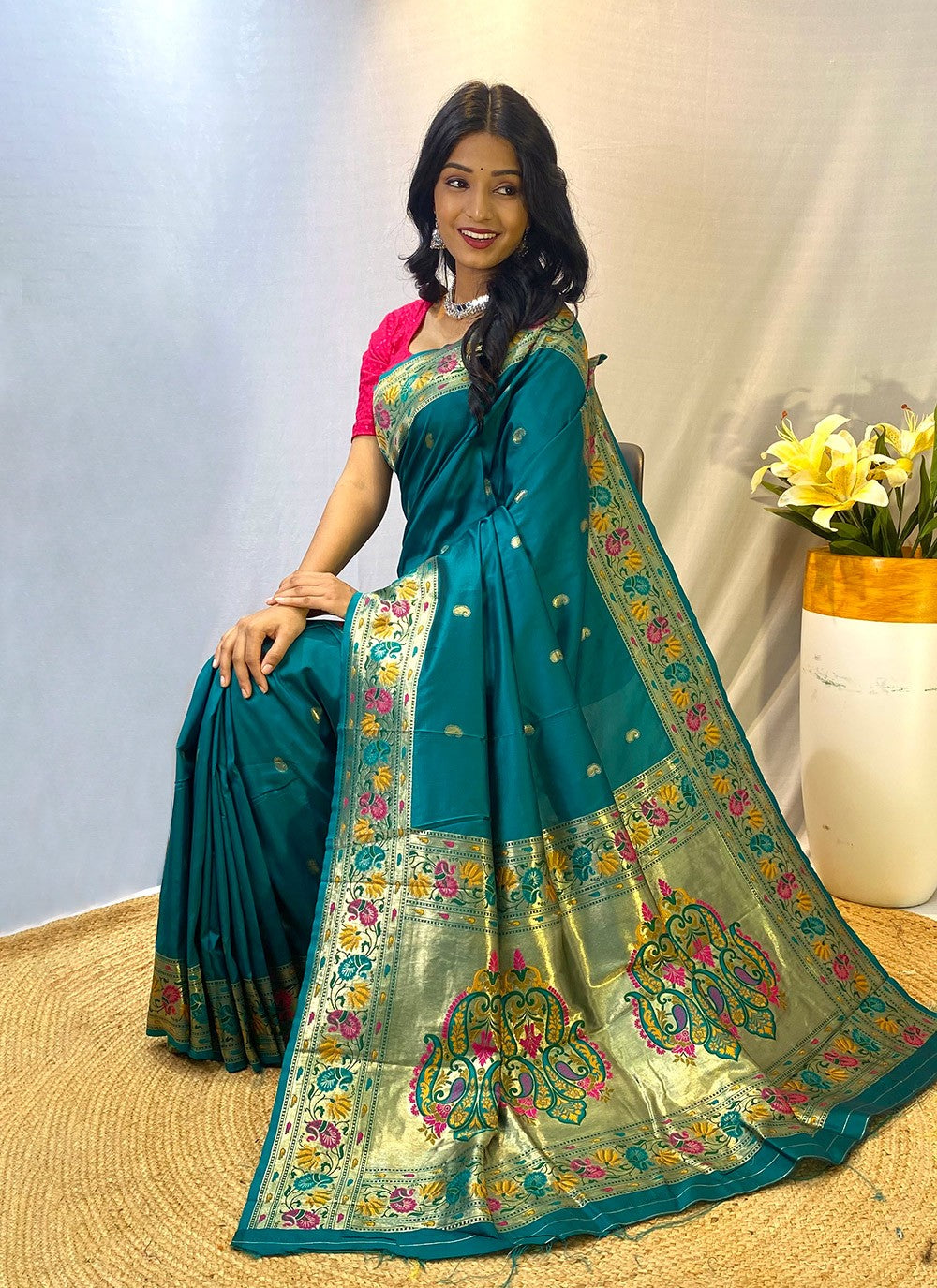 Traditional Weaving Zari Silk Saree - S8423