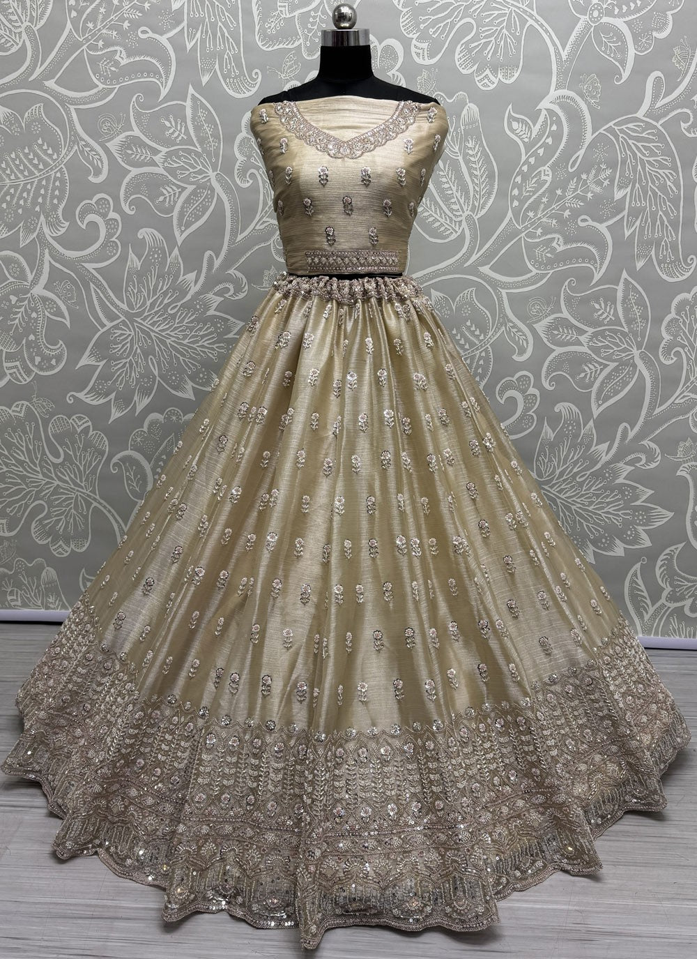 Dori Work Burburry A - Line Lehenga - L2995