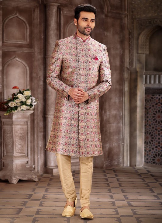Printed Art Silk Multi Colour Indo Western - M5297