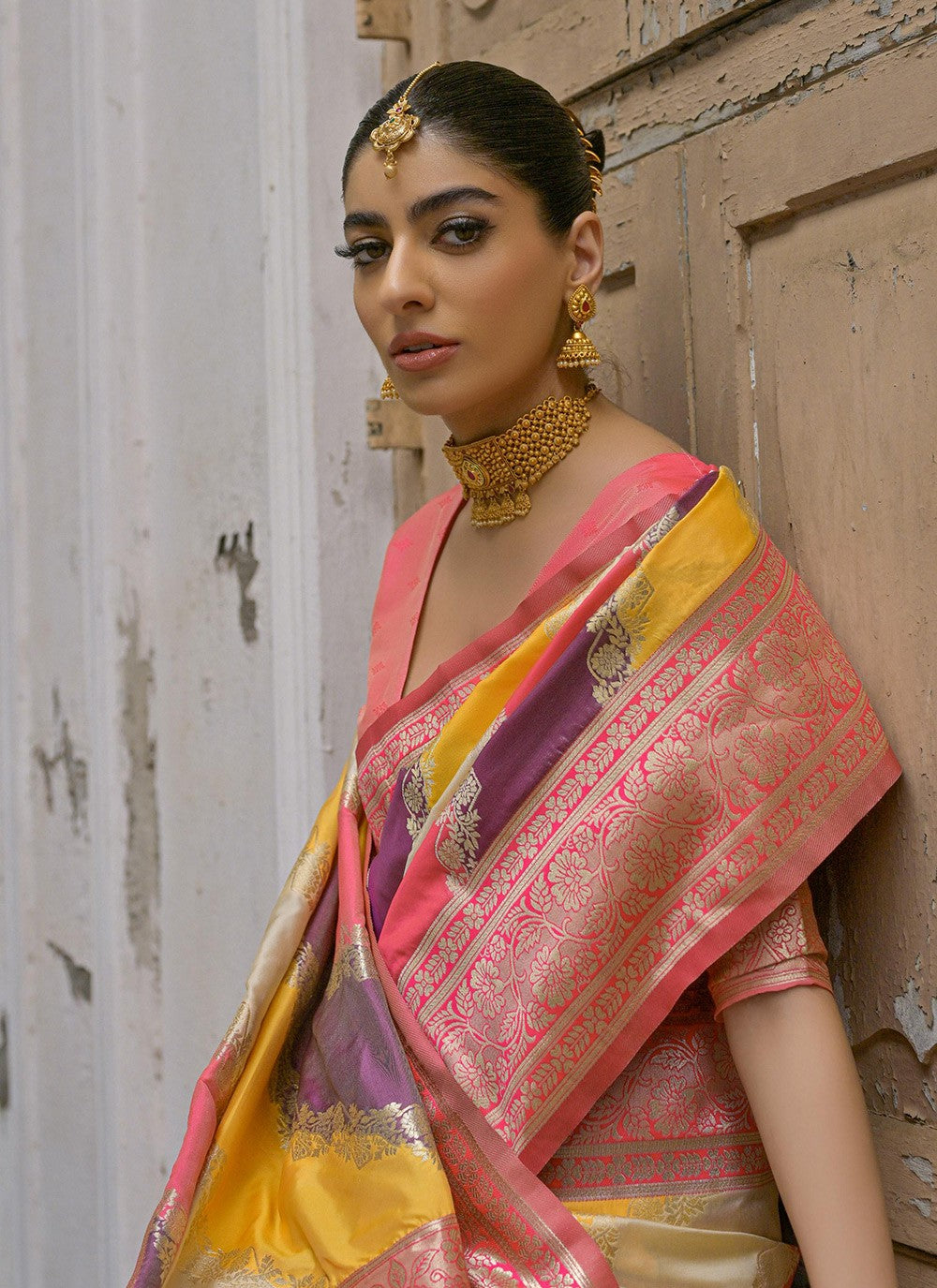 Woven Banarasi Silk Multi Colour Saree S14259