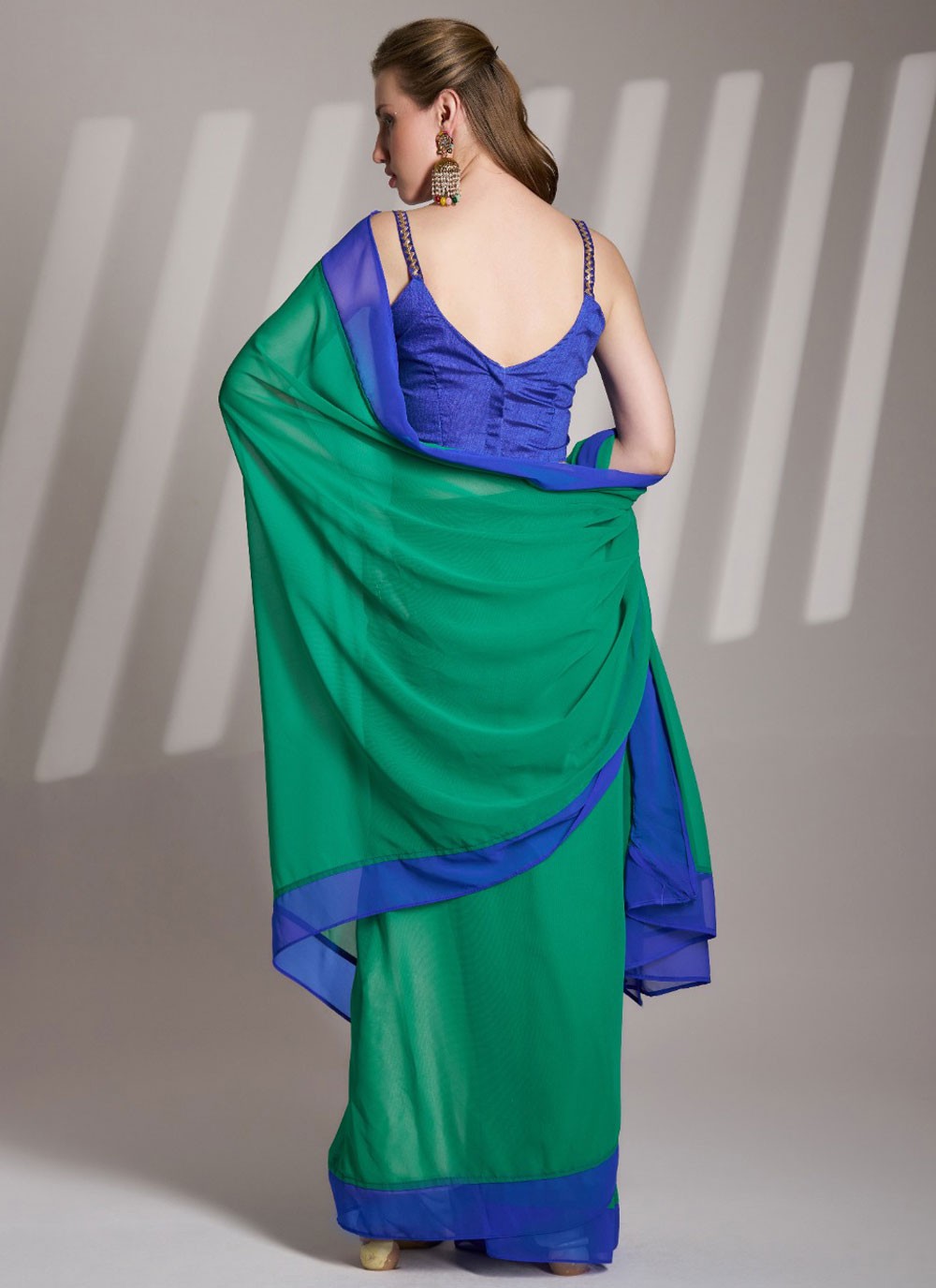 Lace Chiffon Multi Colour Saree S13975