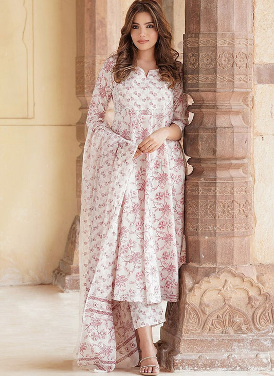 Salwar Suit Floral Printed Multi Colour Cotton T5204