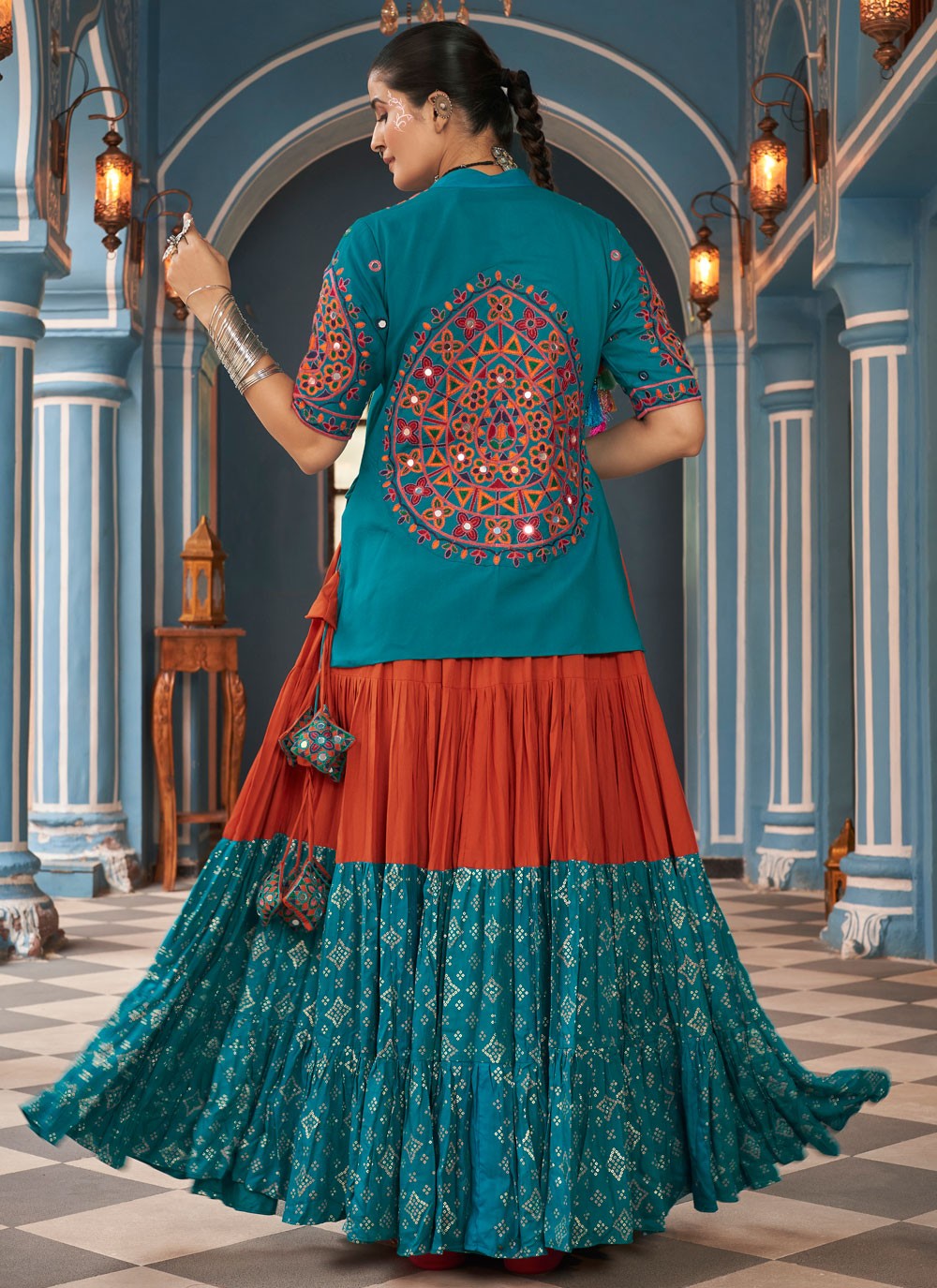 Plain Viscose Readymade Lehenga Choli - L2355