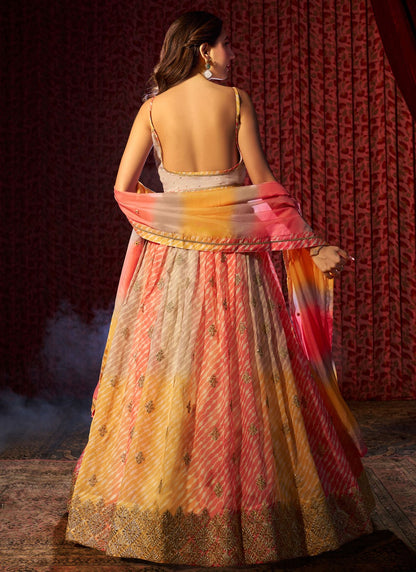 Embroidered Organza A - Line Lehenga - L2430