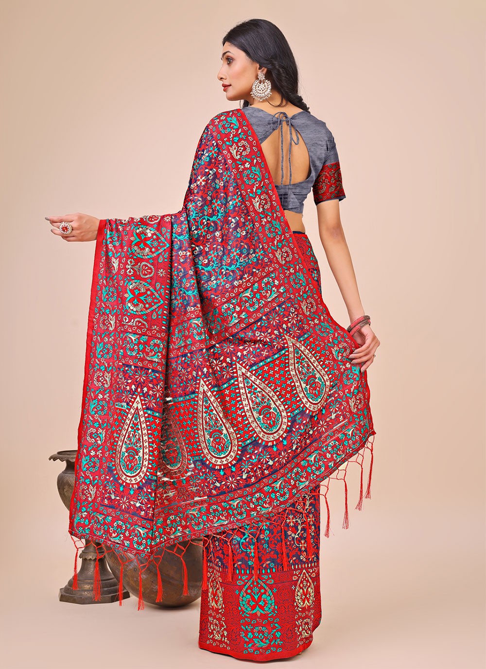 Printed Cotton Multi Colour Contemporary Saree S15158