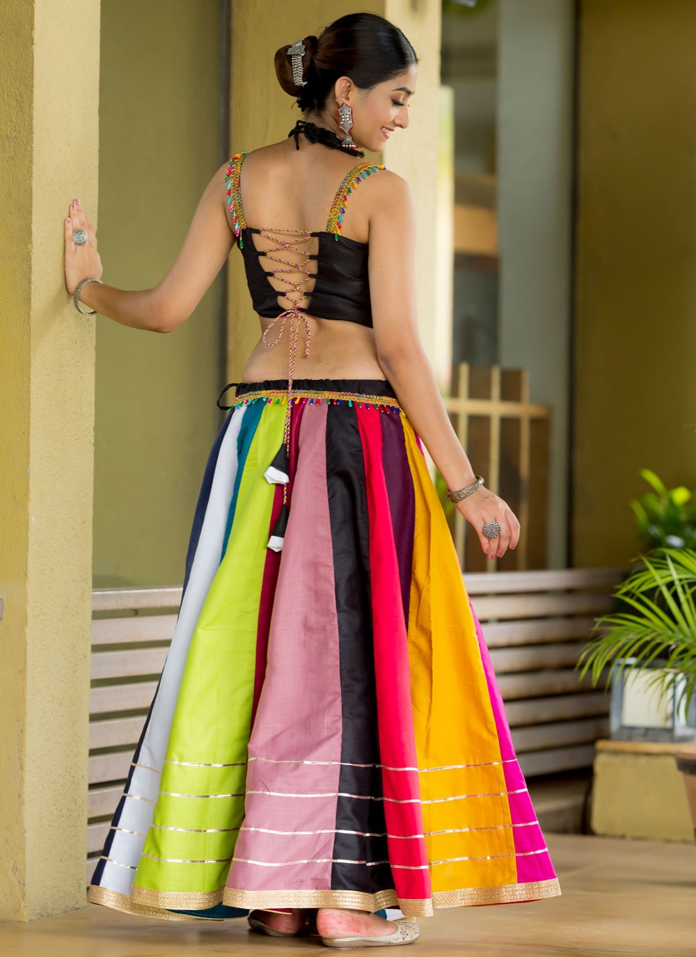 Fancy Work Cotton Readymade Lehenga Choli - L2503