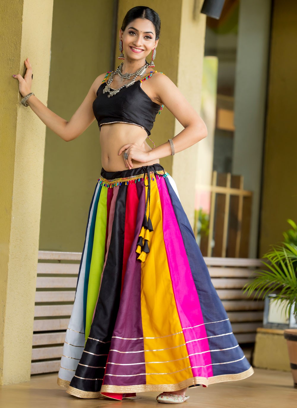Fancy Work Cotton Readymade Lehenga Choli - L2503
