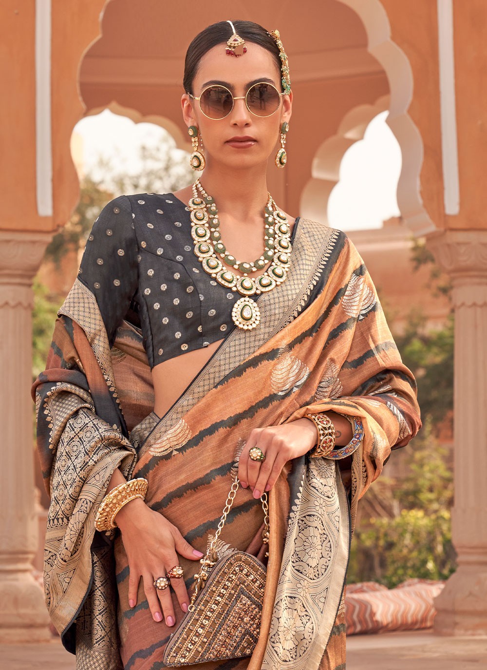 Traditional Digital Print Silk Saree - S2951