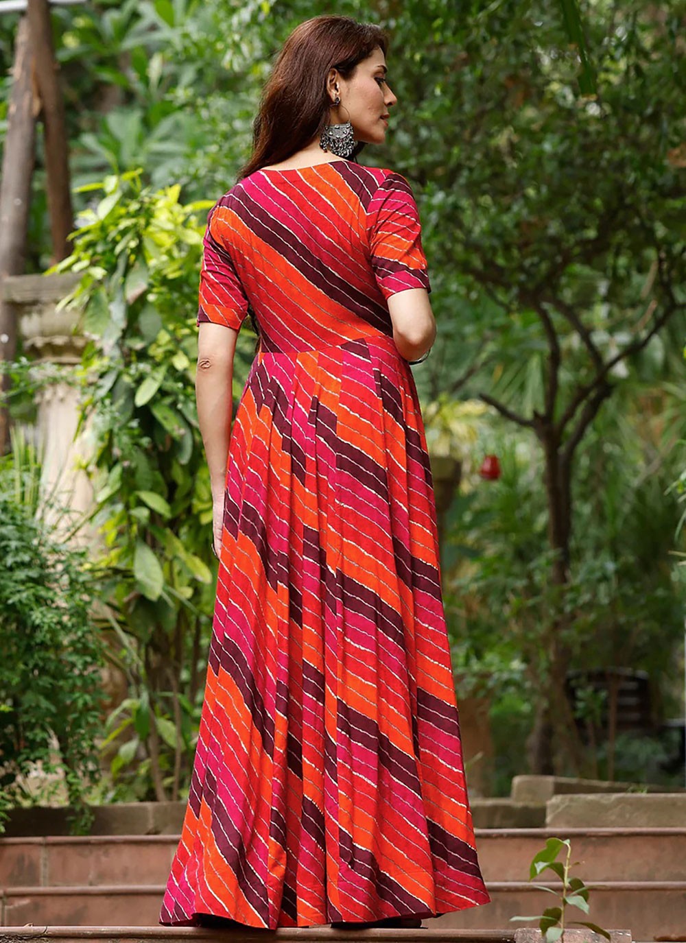 Digital Print Chinon Gown - G1829