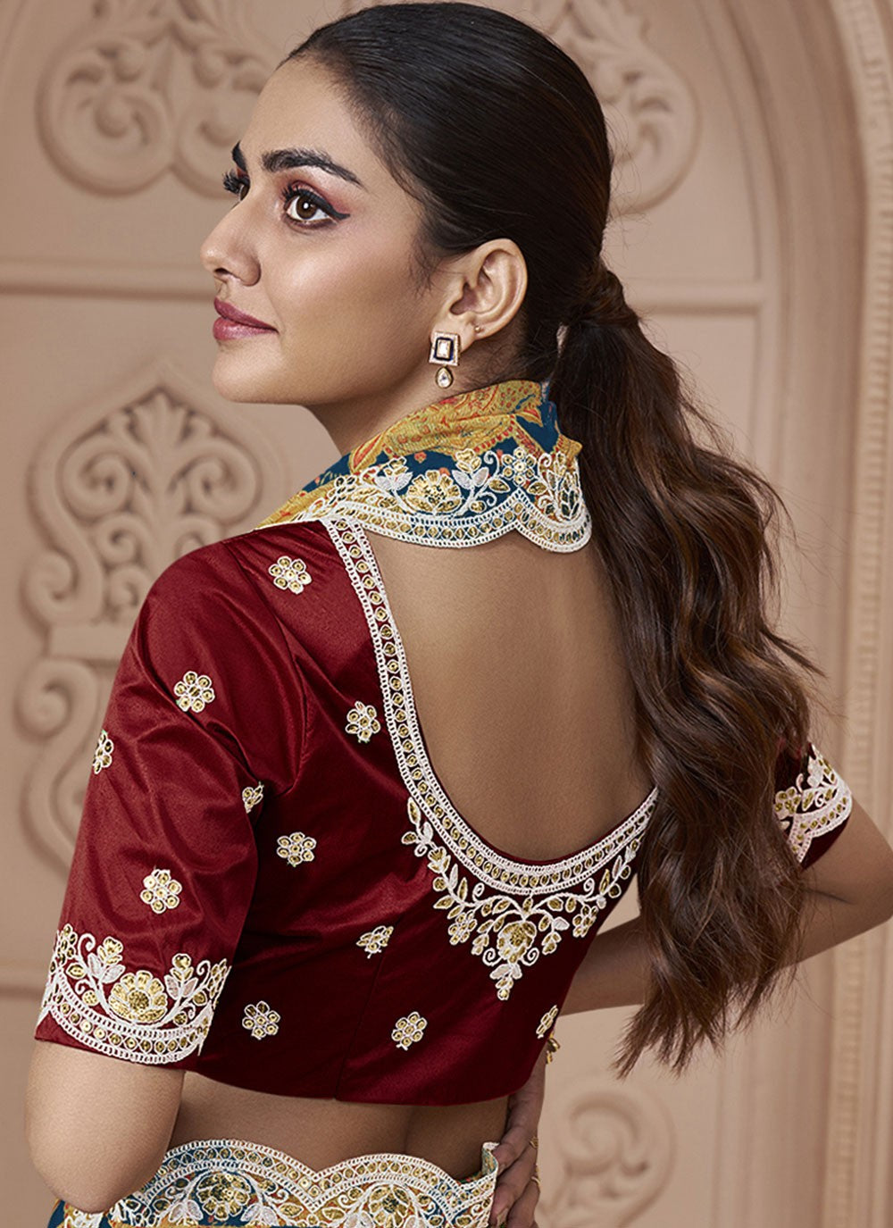Classic Digital Print Crepe Silk Saree - S5459